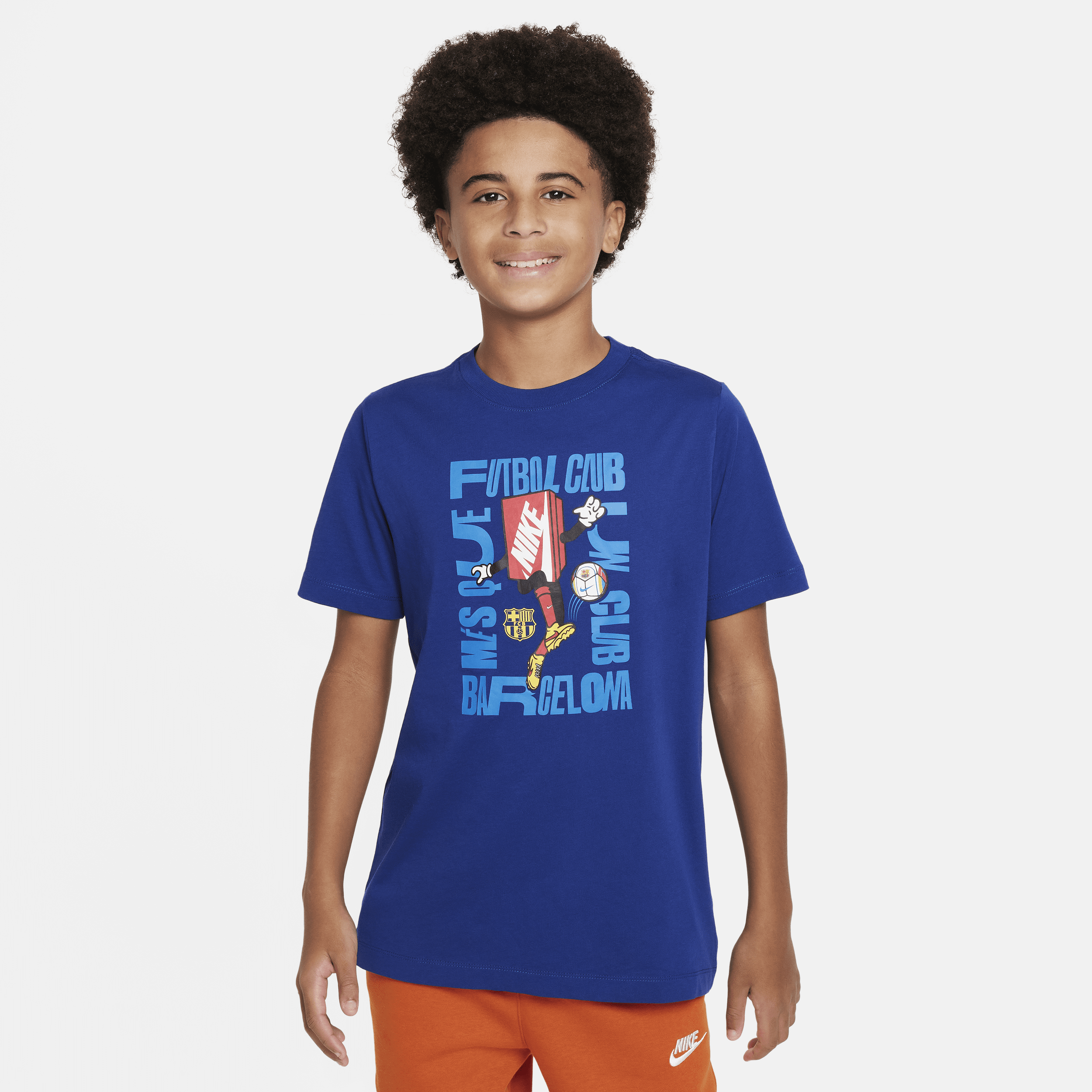 FC Barcelona Nike Voetbalshirt voor kids - Blauw