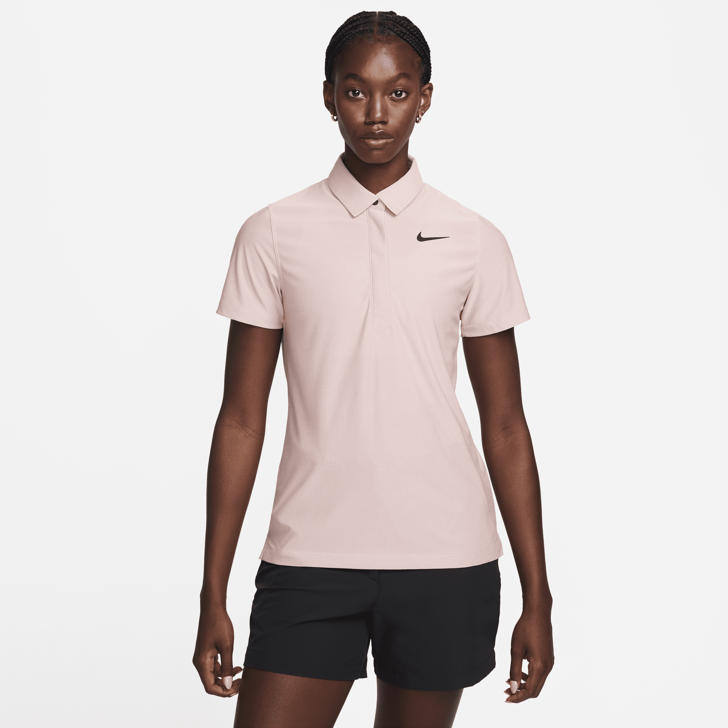 Kortærmet Nike Dri-FIT ADV Tour-golfpolo til kvinder - Pink
