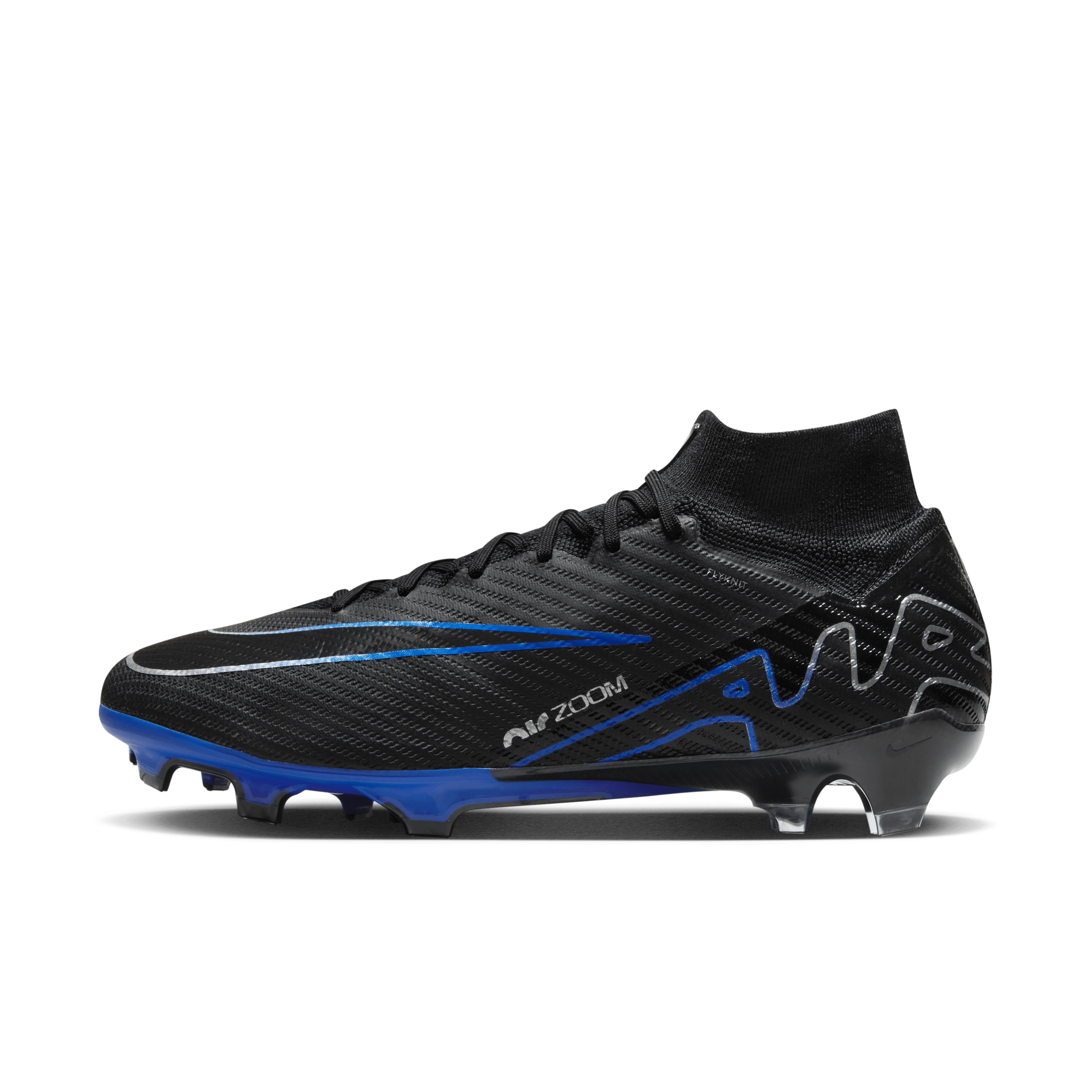 Nike Mercurial Superfly 9 Elite high top voetbalschoenen (stevige ondergrond) - Zwart