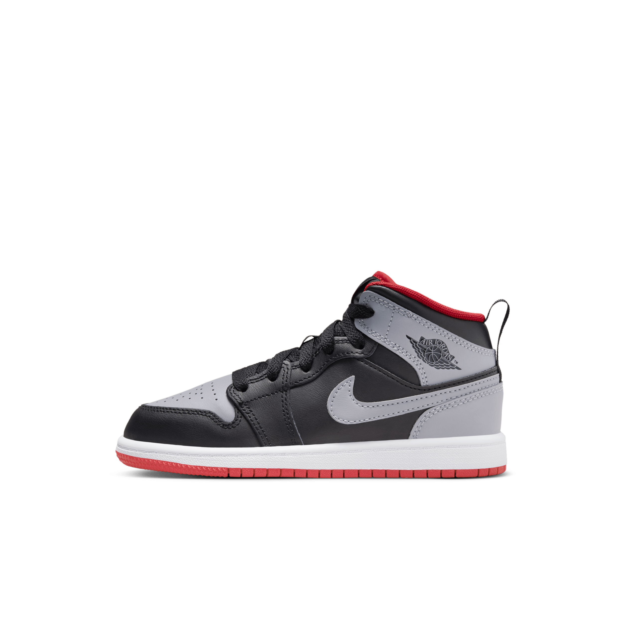 Jordan 1 Mid-sko til mindre børn - sort