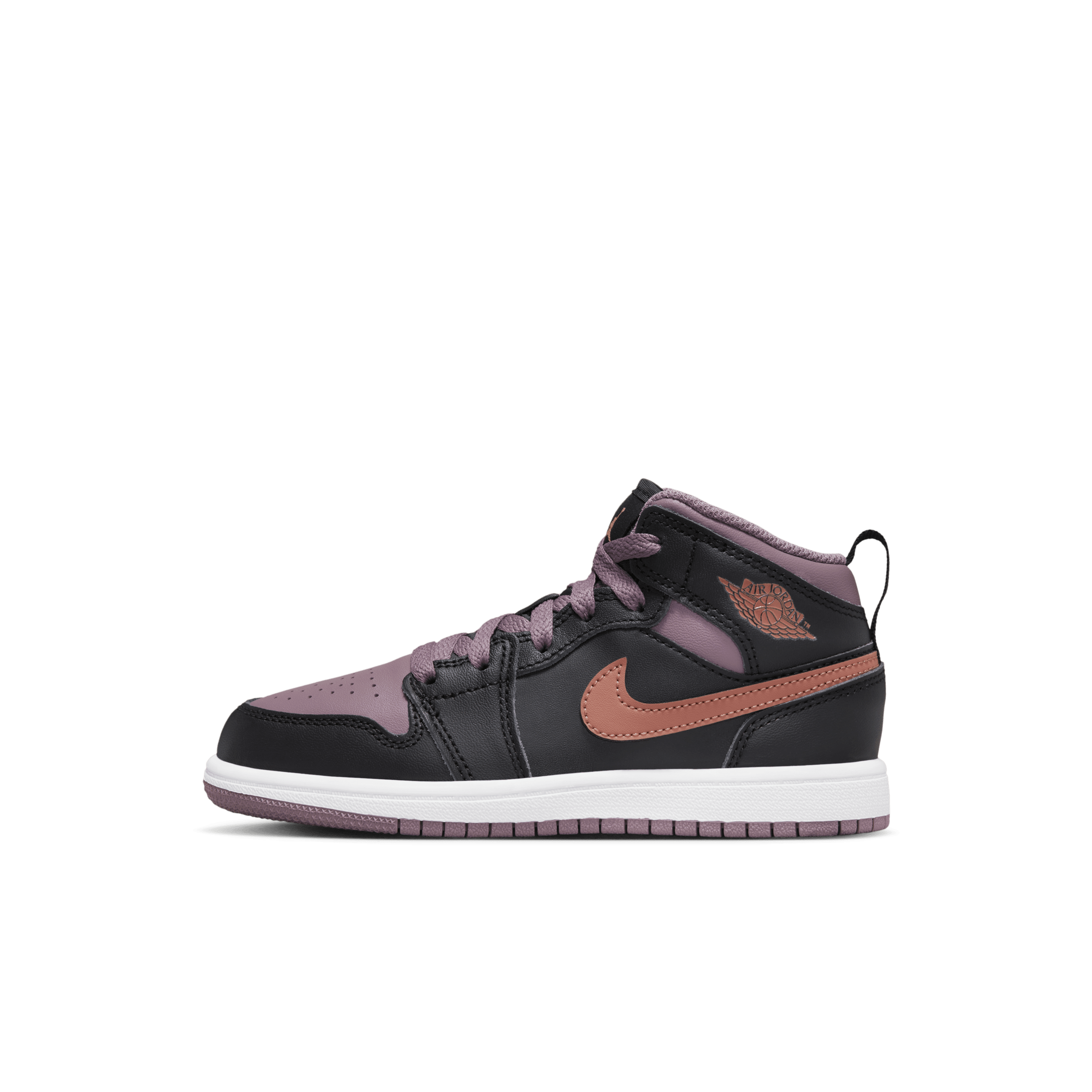 Jordan 1 Mid SE-sko til mindre børn - sort