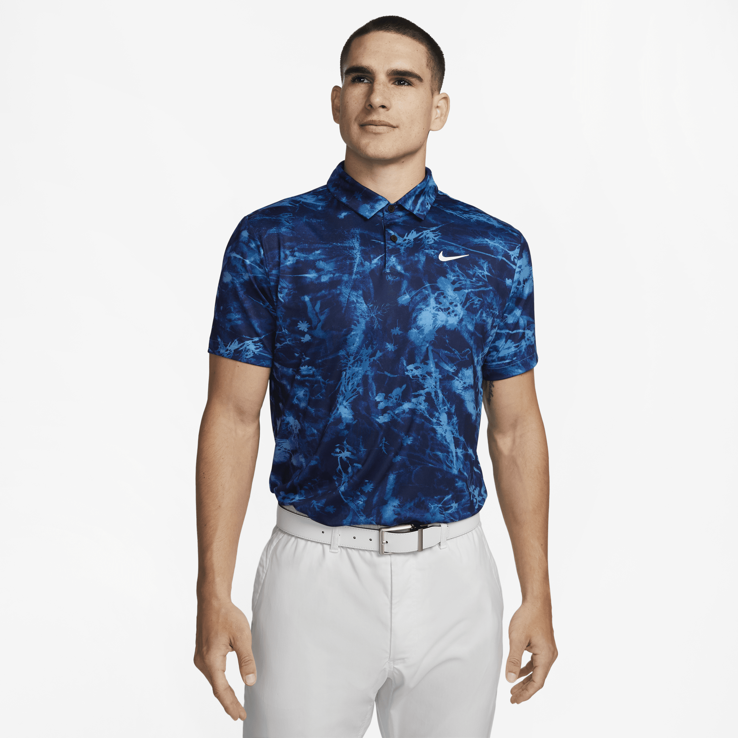Nike Dri-FIT Tour-golfpolo til mænd - blå