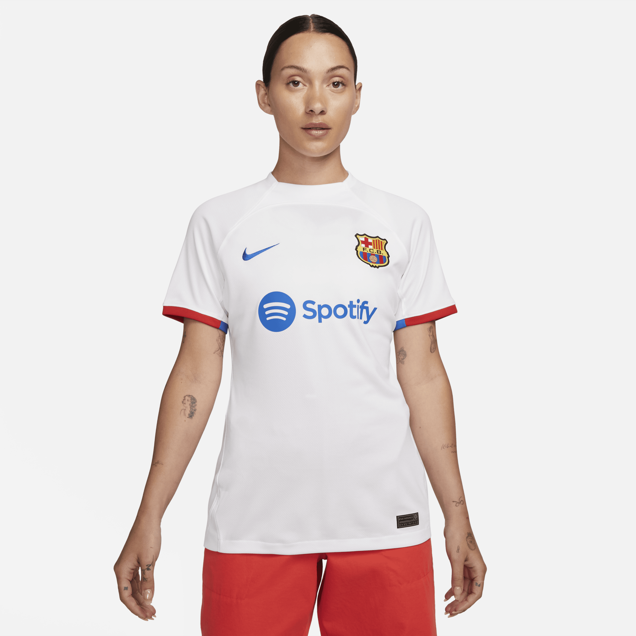 FC Barcelona 2023/24 Stadium Away-Nike Dri-FIT-fodboldtrøje til kvinder - hvid