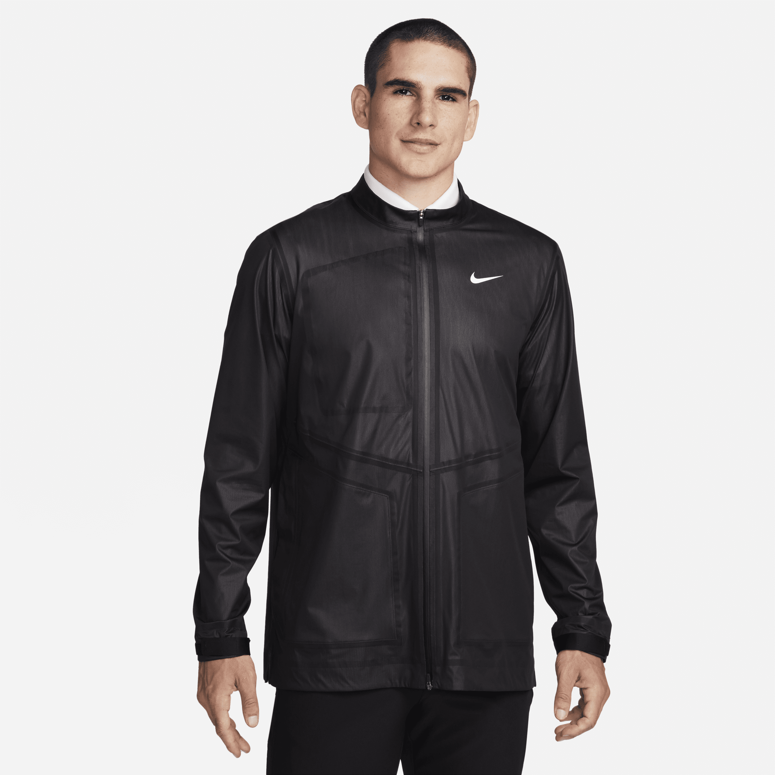 Nike Storm-FIT ADV-golfjakke med lynlås til mænd - sort
