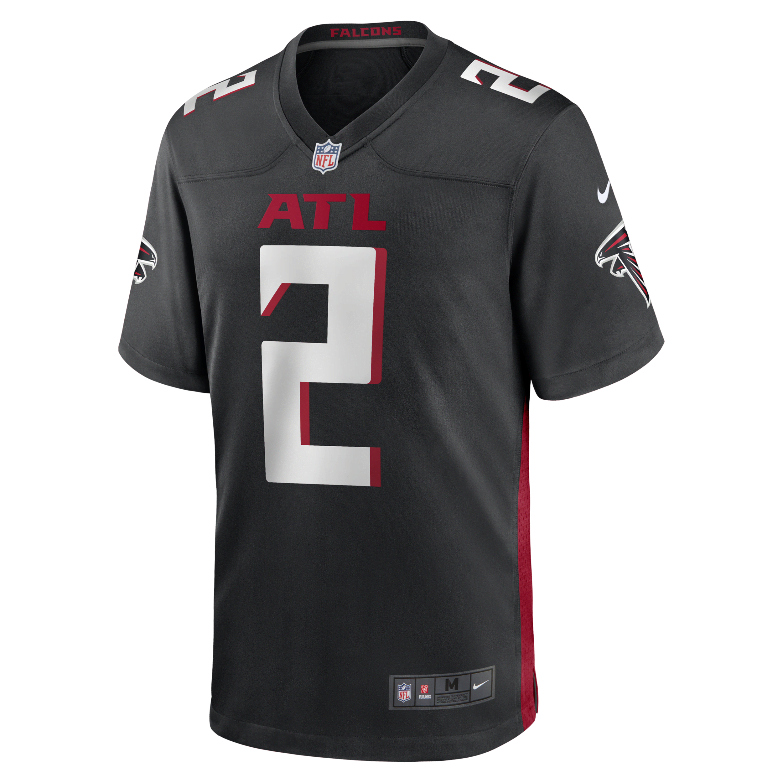 Nike NFL Atlanta Falcons (Matt Ryan) American-football-wedstrijdjersey voor heren - Zwart