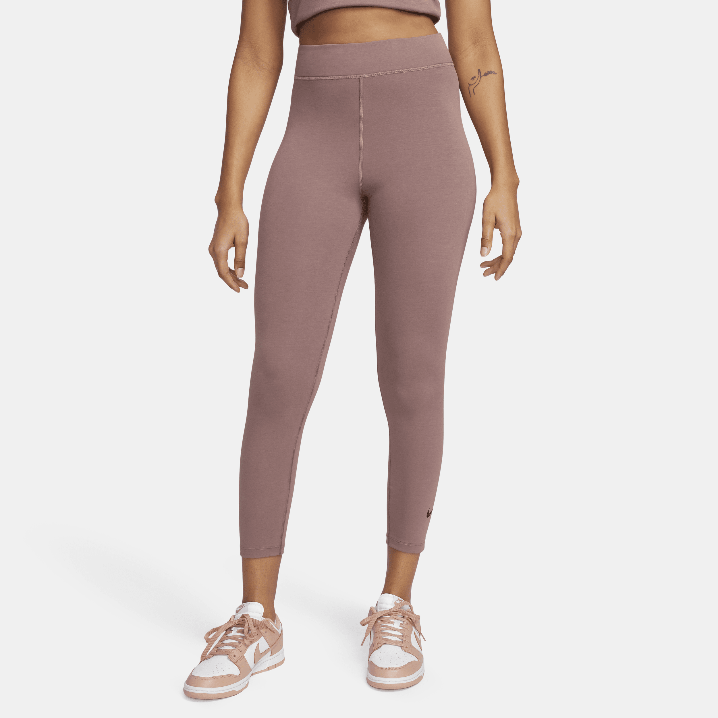 Højtaljede 7/8-Nike Sportswear Classic-leggings til kvinder - lilla