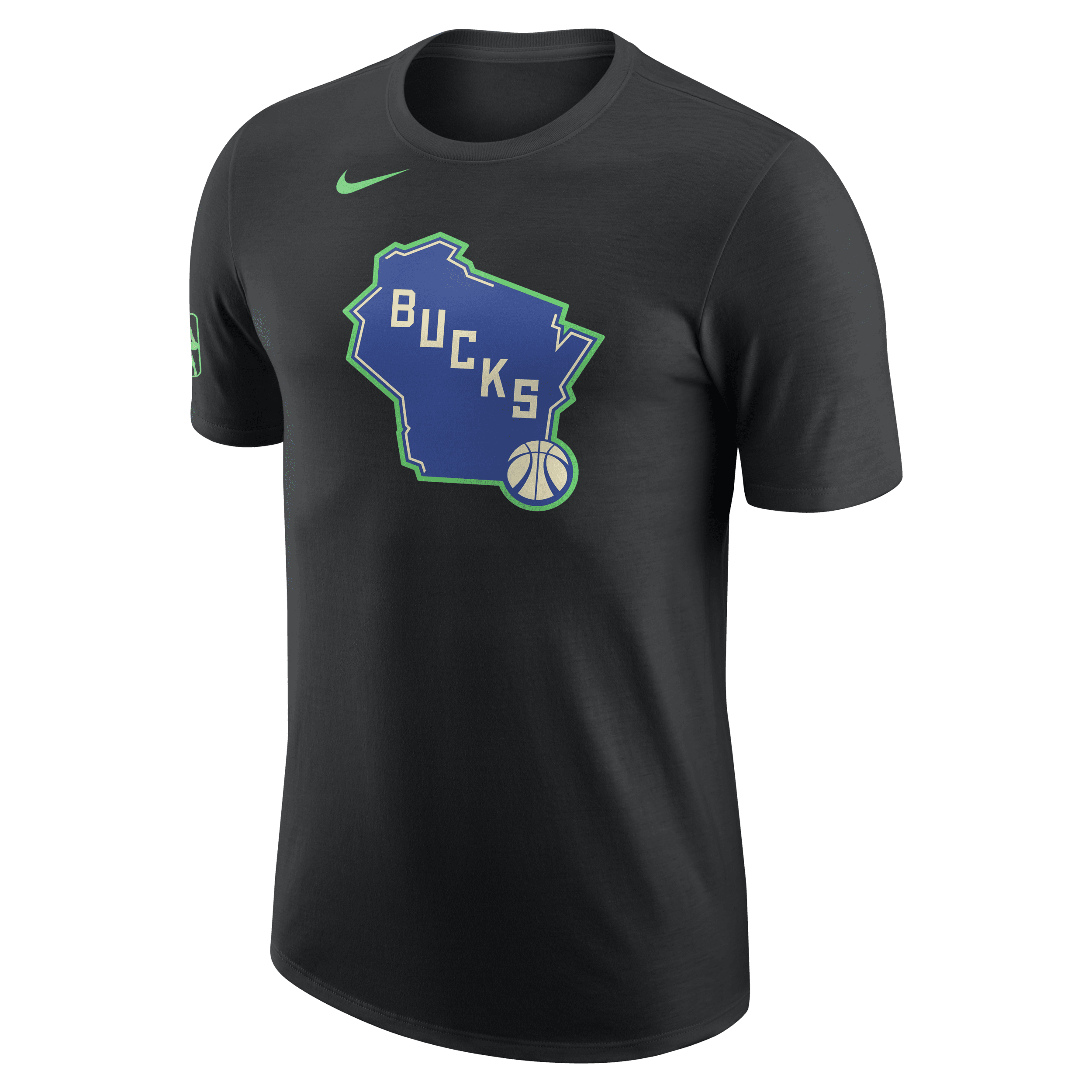 Milwaukee Bucks City Edition Nike NBA-T-shirt til mænd - sort