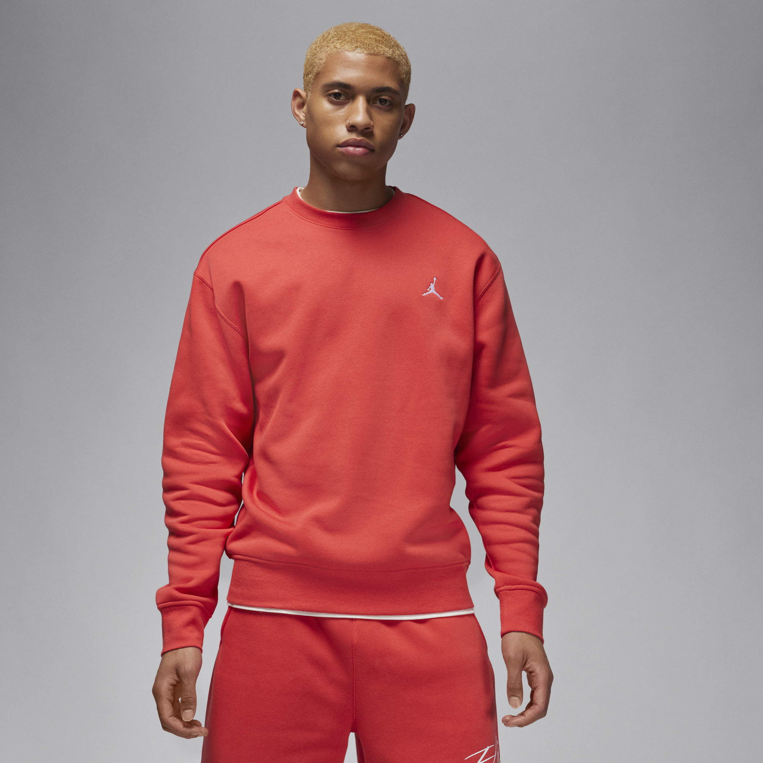 Nike Felpa a girocollo Jordan Brooklyn Fleece – Uomo - Rosso