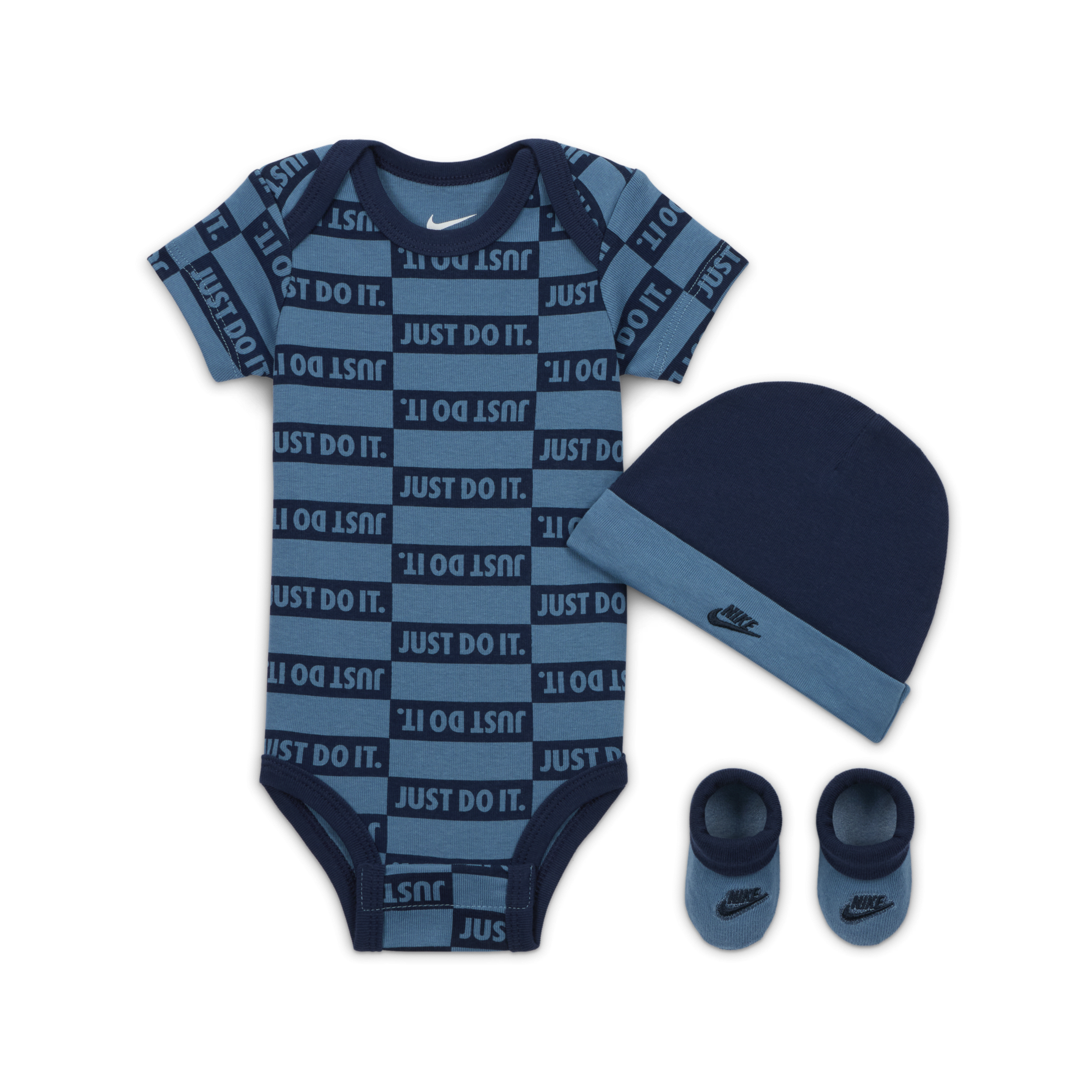 【ナイキ(NIKE)公式ストア】ナイキ ベビー テクスチャード クラブ スリーピース ボディスーツ セット HQ7296-410 ブルー 【ナイキ(NIKE)公式ストア】ナイキ ベビー テクスチャード クラブ スリーピース ボディスーツ セット HQ7296-410 ブルー