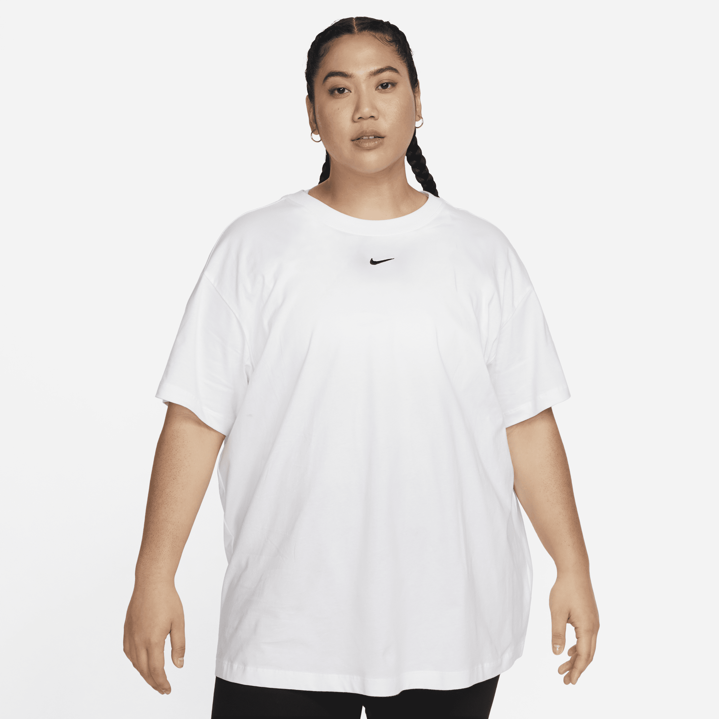 Nike Sportswear Essential-T-shirt til kvinder (plus size) - hvid