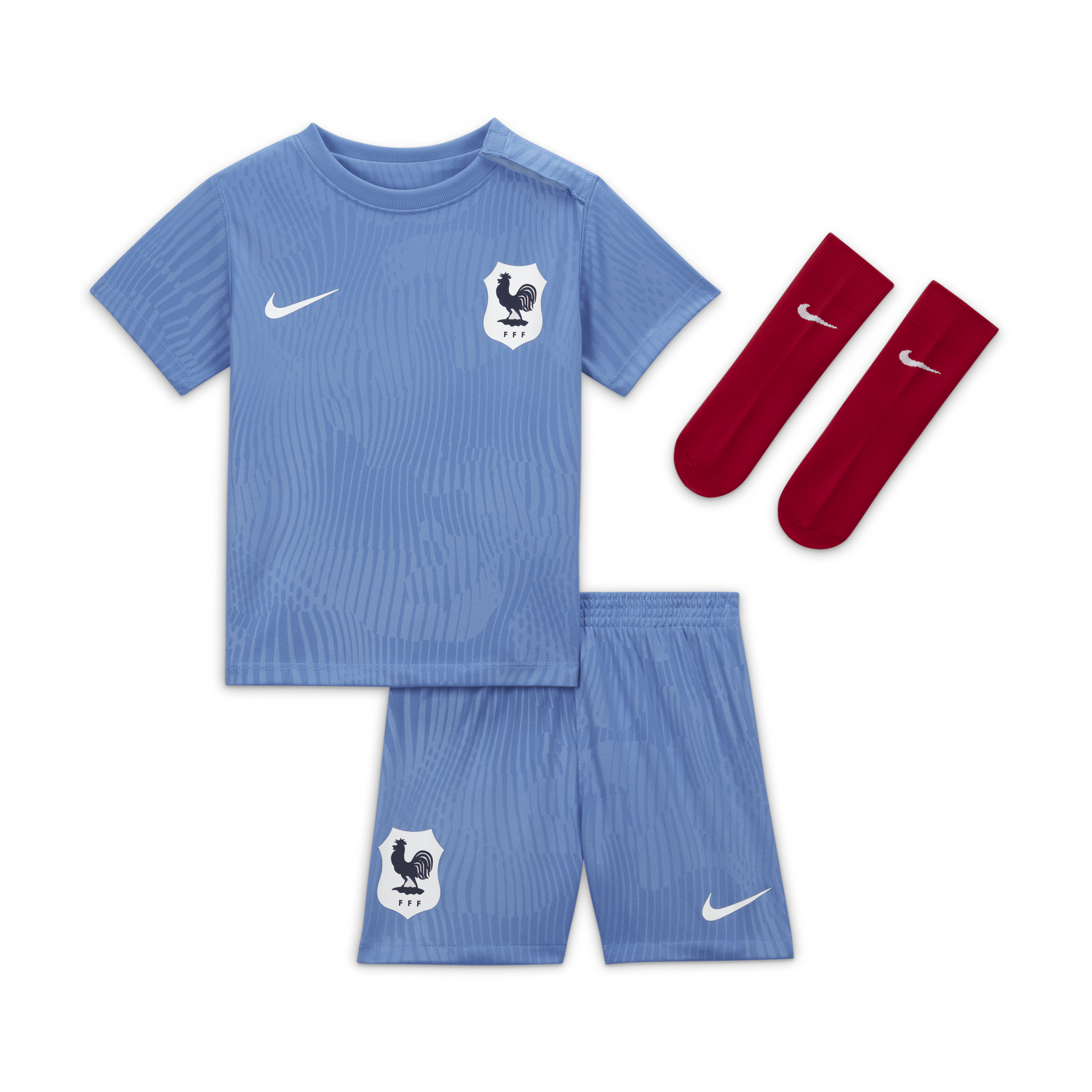 Primera equipación FFF 2023 Conjunto de tres piezas Nike Dri-FIT - Bebé e infantil - Azul