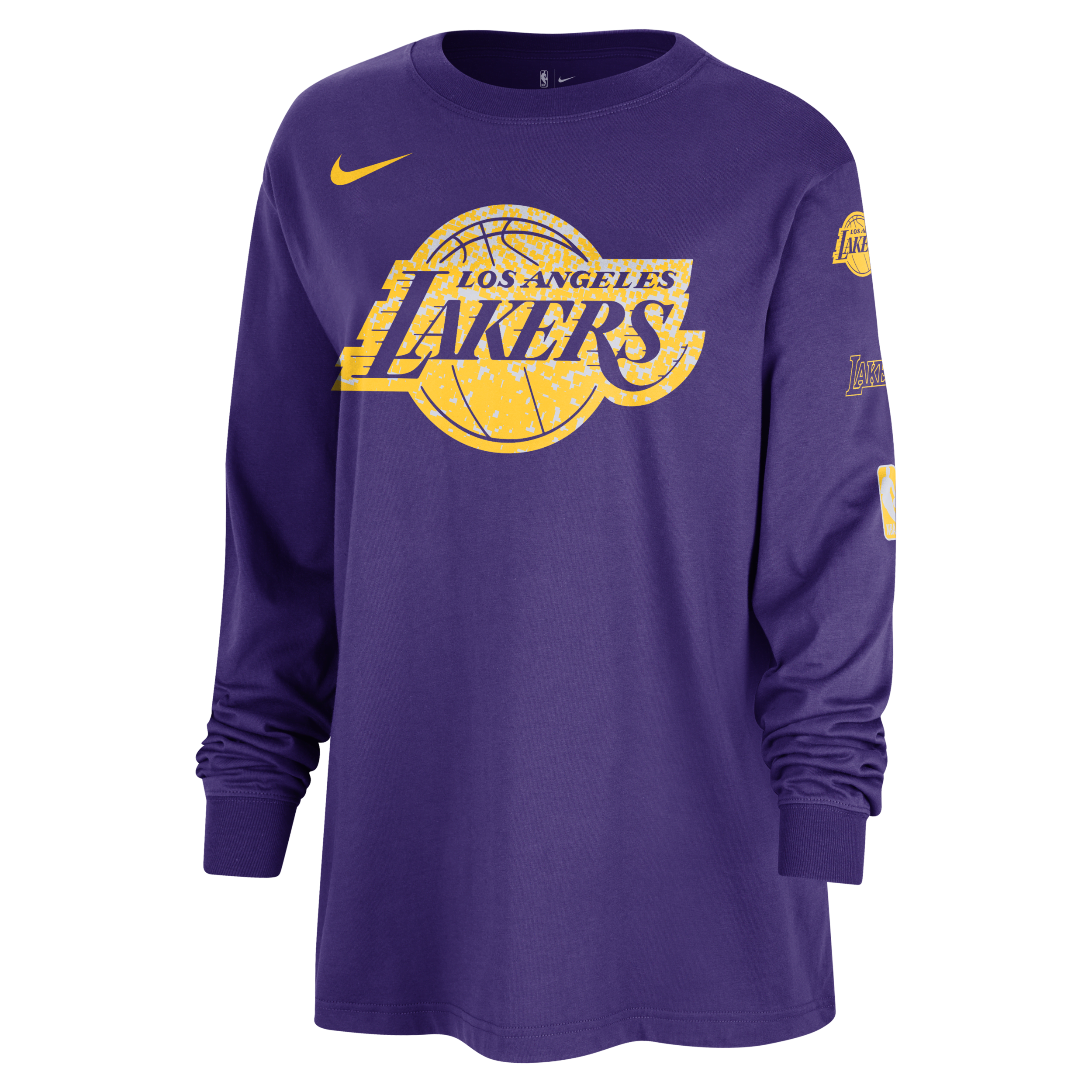 Langærmet Los Angeles Lakers Essential Nike NBA-T-shirt til kvinder - lilla