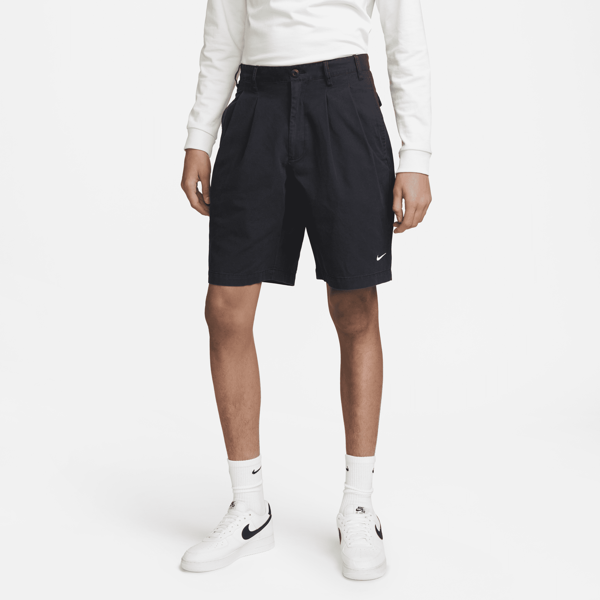 Nike Life Pantalón corto chino plisado - Hombre - Negro