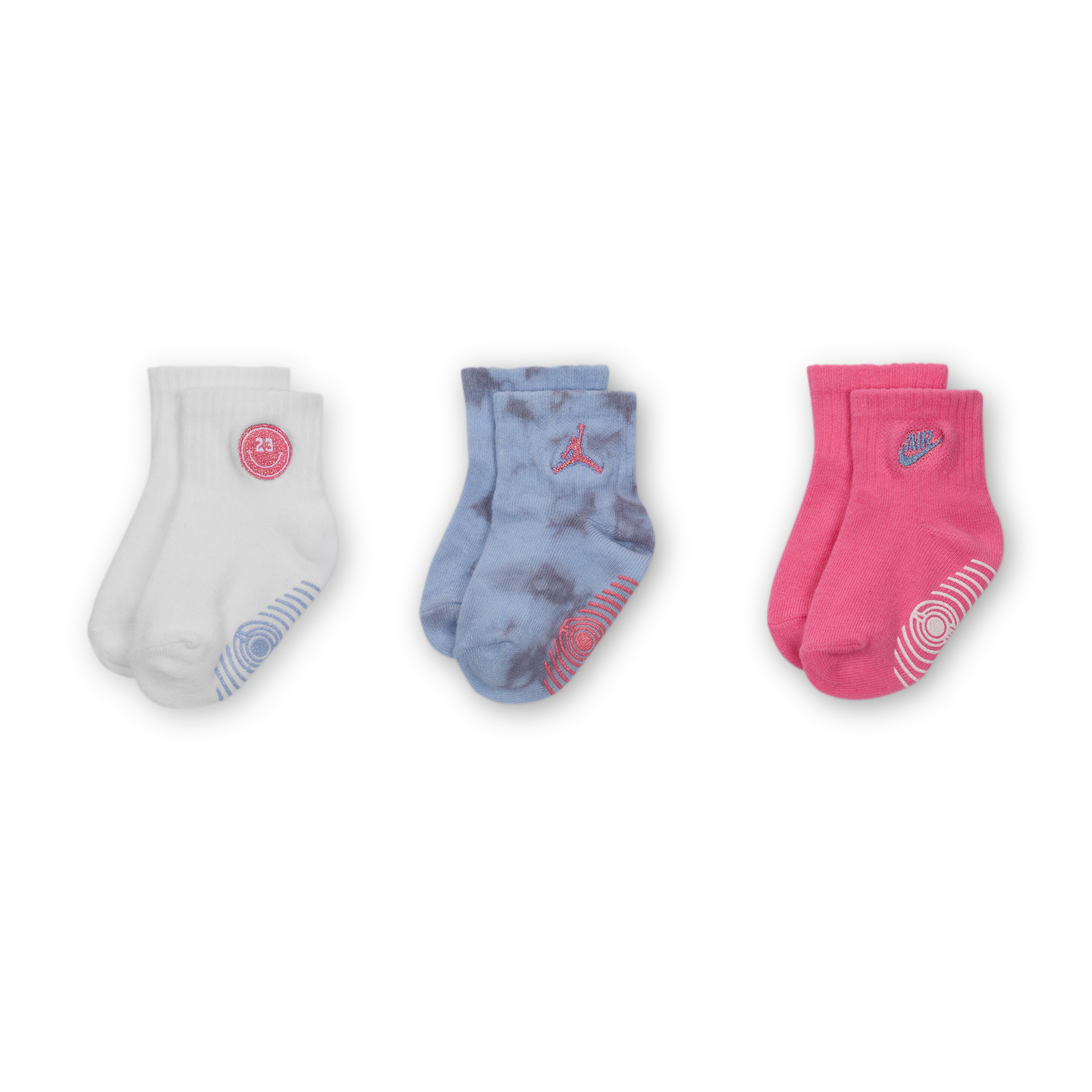 【ナイキ(NIKE)公式ストア】ジョーダン ベビー ブルージーンズ アンド ブリング グリッパー ソックス (3足) IO3194-417 ブルー 【ナイキ(NIKE)公式ストア】ジョーダン ベビー ブルージーンズ アンド ブリング グリッパー ソックス (3足) IO3194-417 ブルー