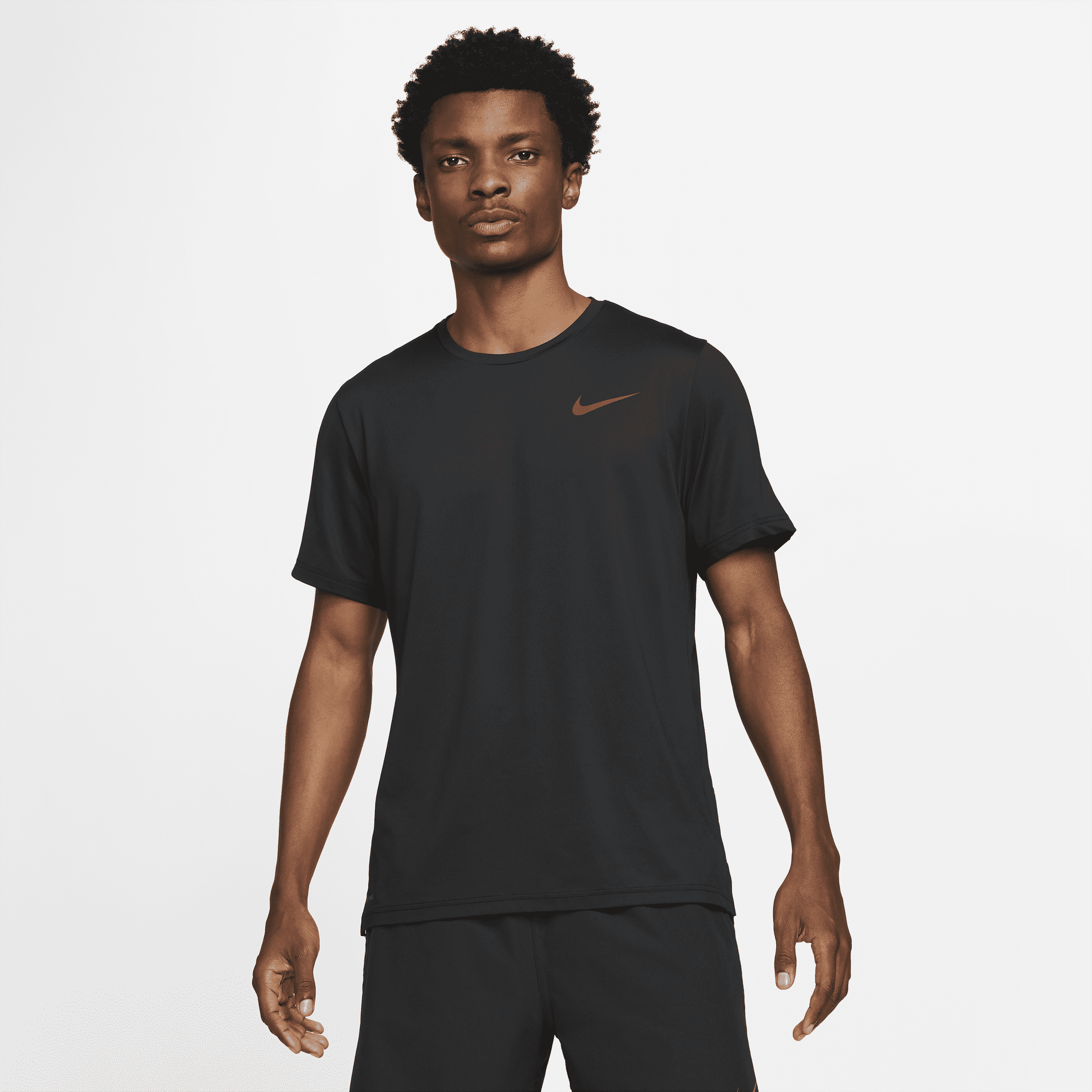 Kortærmet Nike Pro Dri-FIT-overdel til mænd - sort