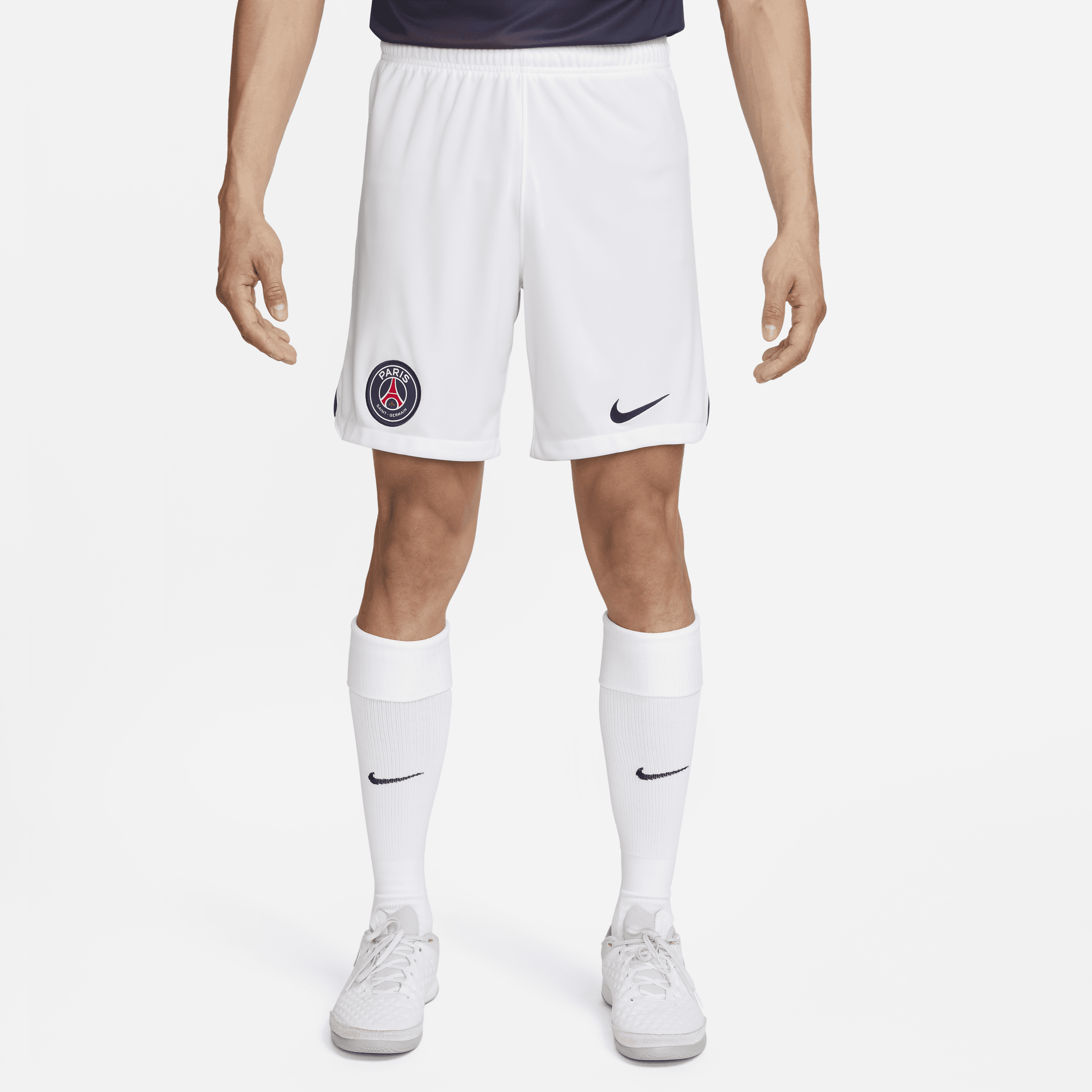 Paris Saint-Germain 2023/24 Stadium Home/Away Nike Dri-FIT-fodboldshorts til mænd - hvid