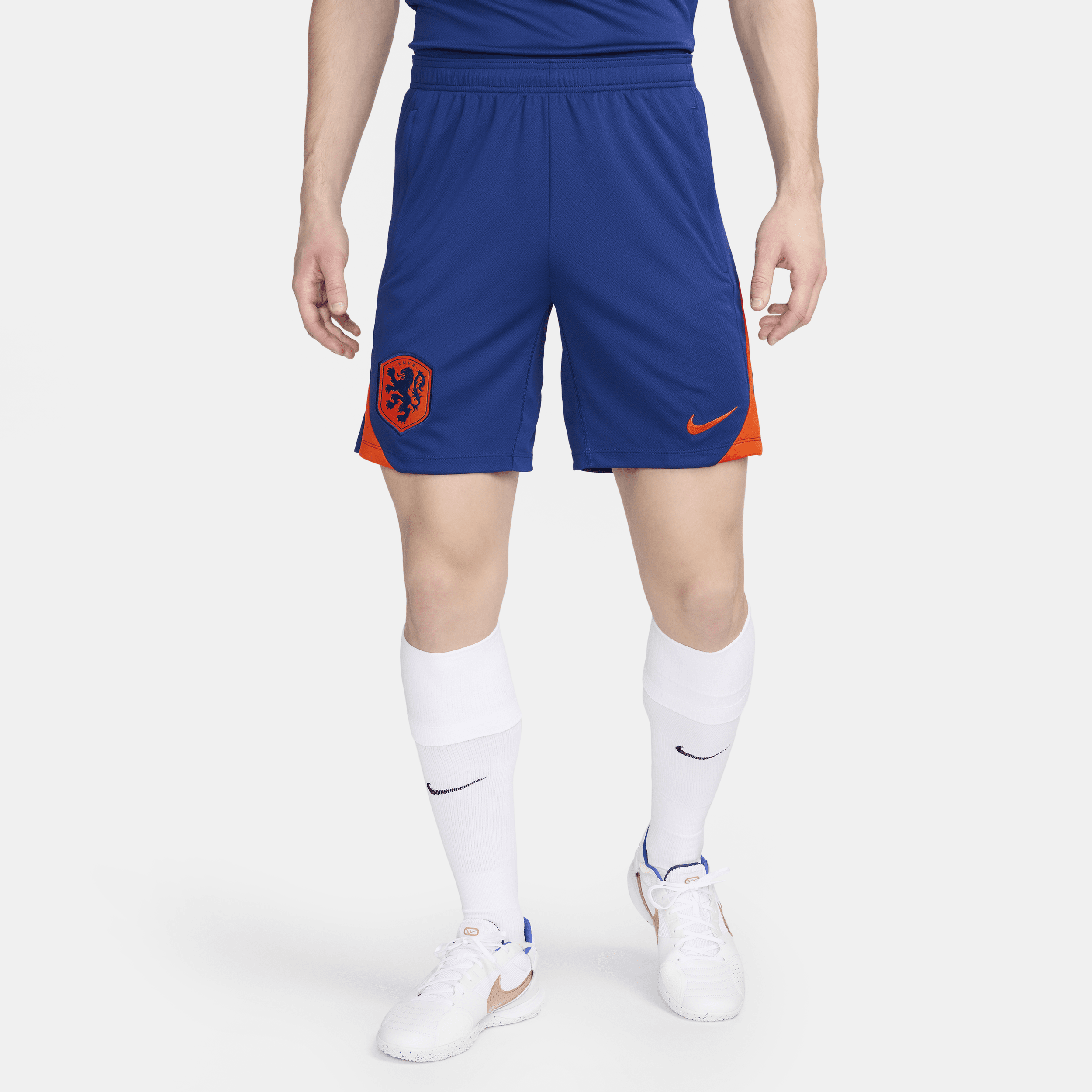 Maskinstrikkede Holland Strike-Nike Dri-FIT-fodboldshorts til mænd - blå