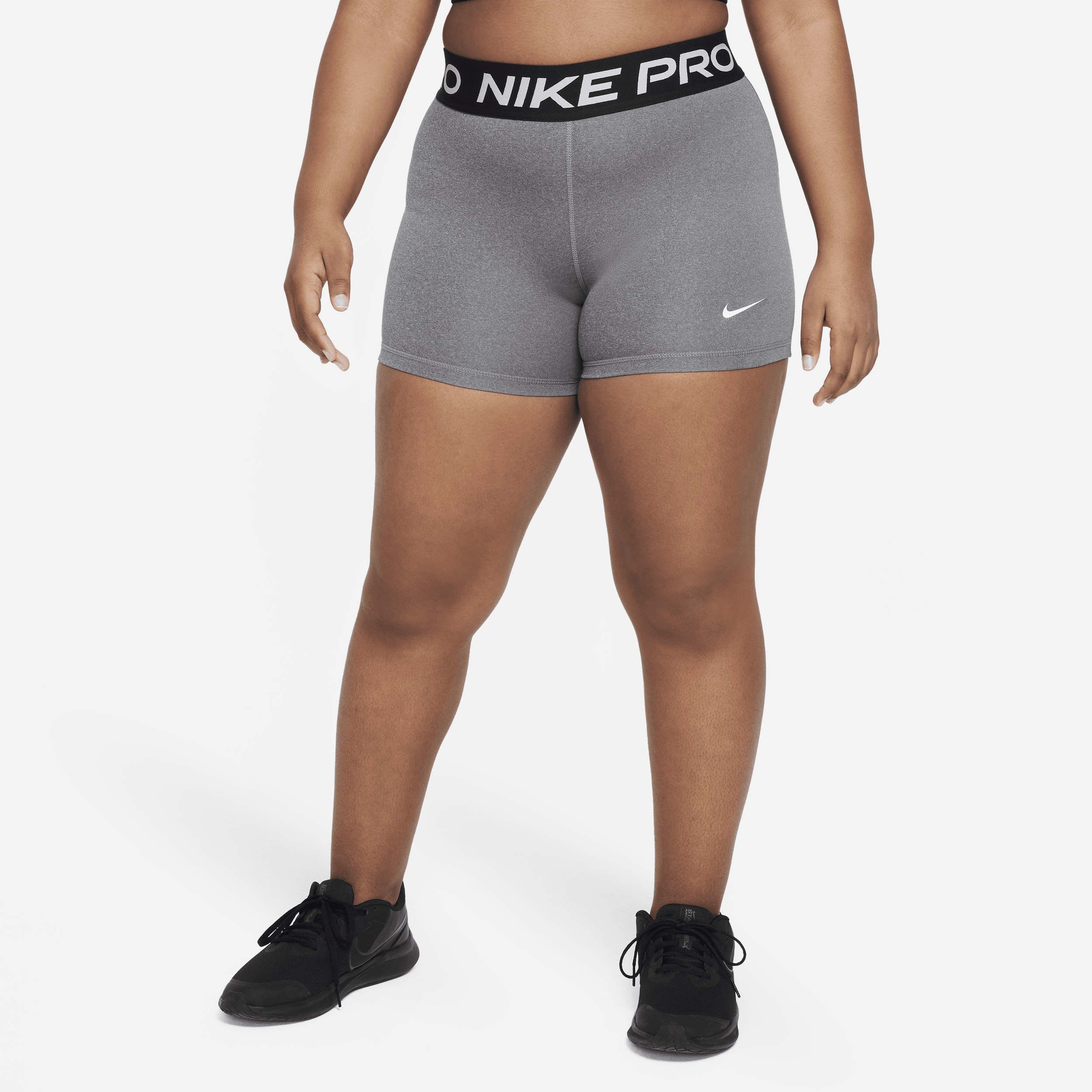 Shorts Nike Pro Dri-FIT (Taglia grande) - Ragazza - Grigio