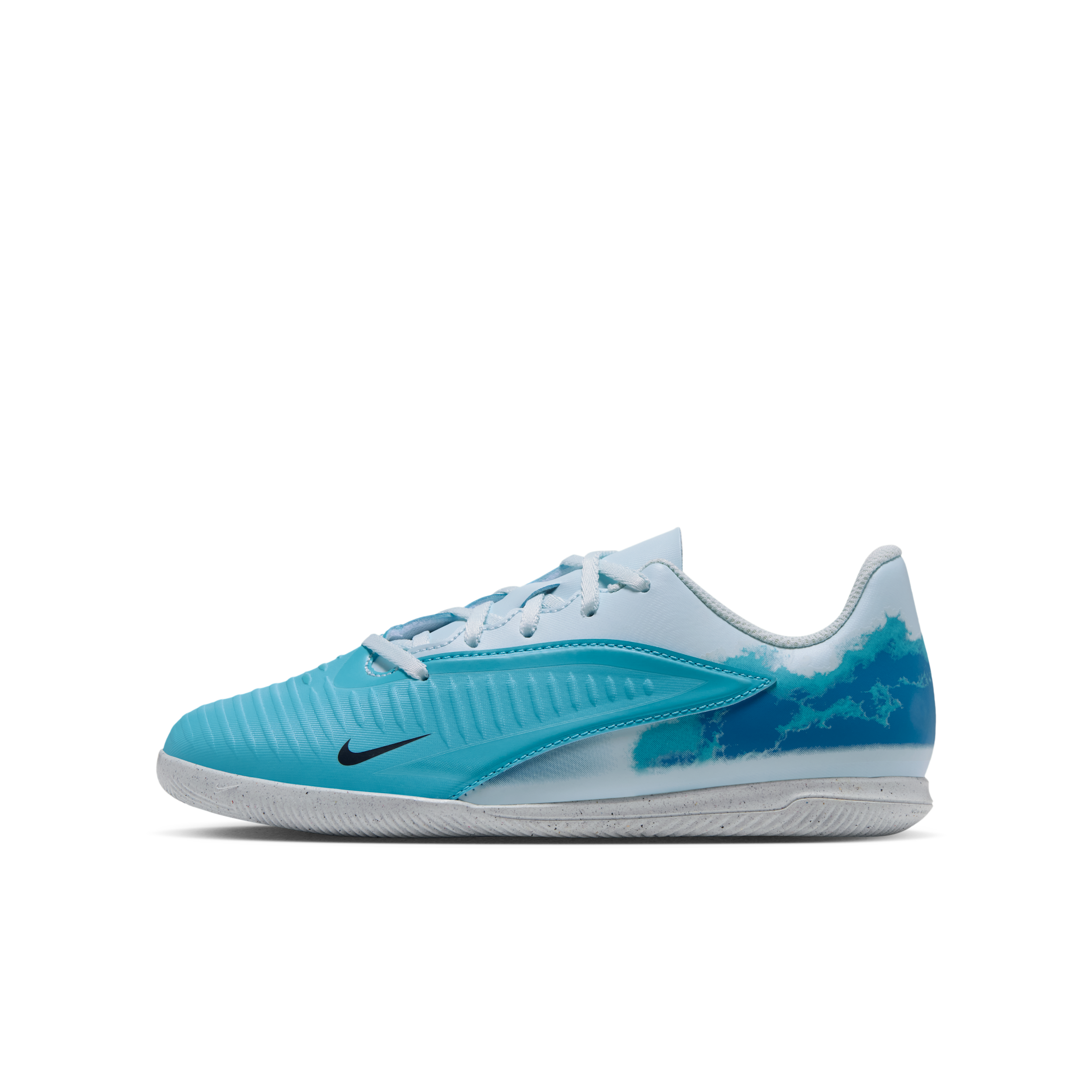 Chaussure de foot en salle basse Nike Jr. Phantom 6 Low Club "Erling Haaland" pour ado - Bleu