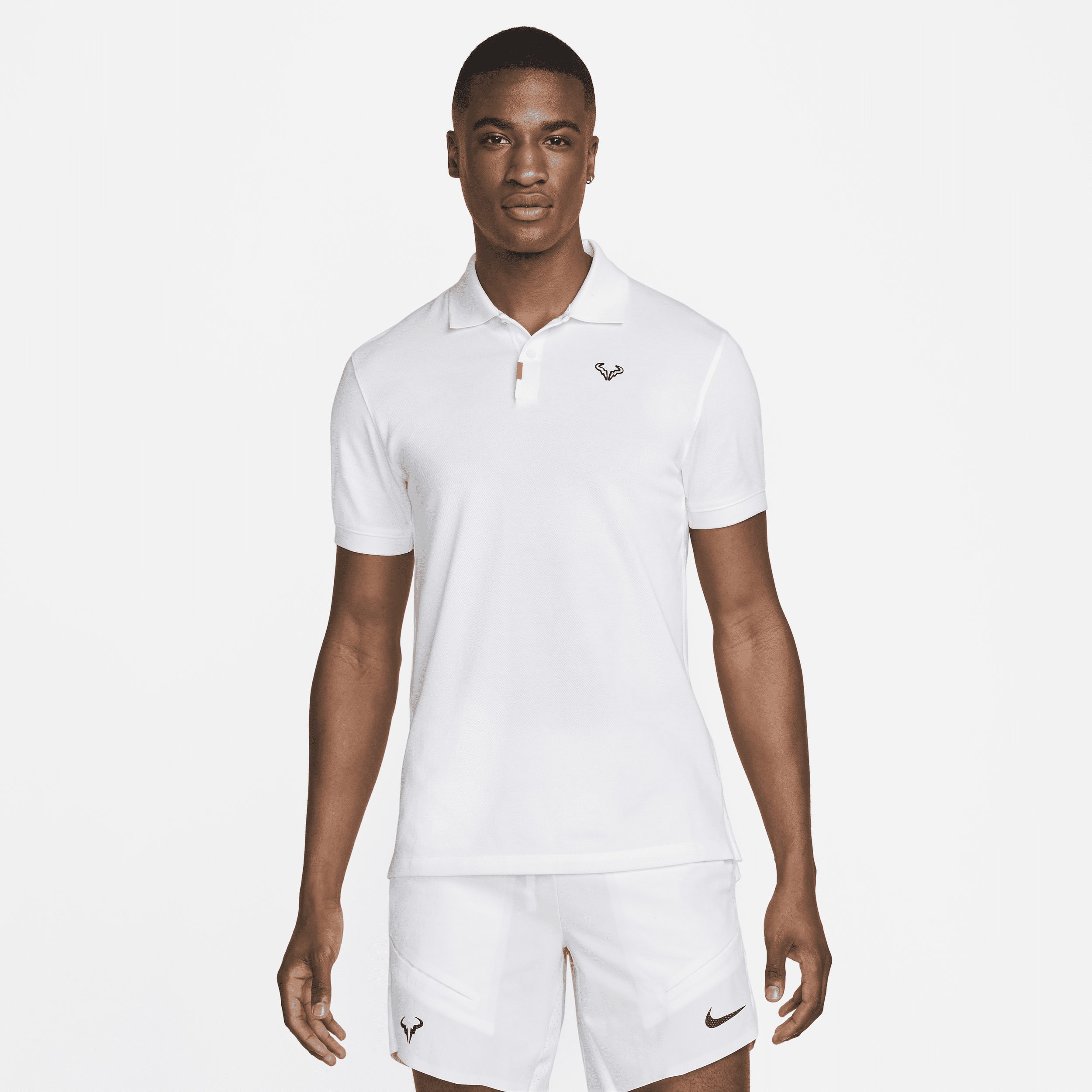 The Nike Polo Rafa med slank pasform til mænd - hvid