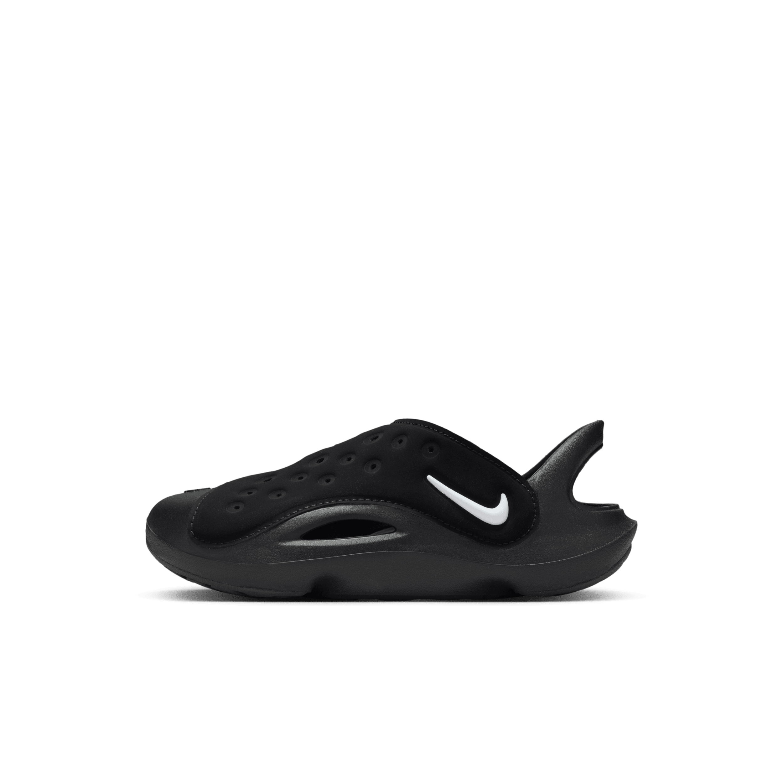 Nike Aqua Swoosh-sandaler til mindre børn - sort