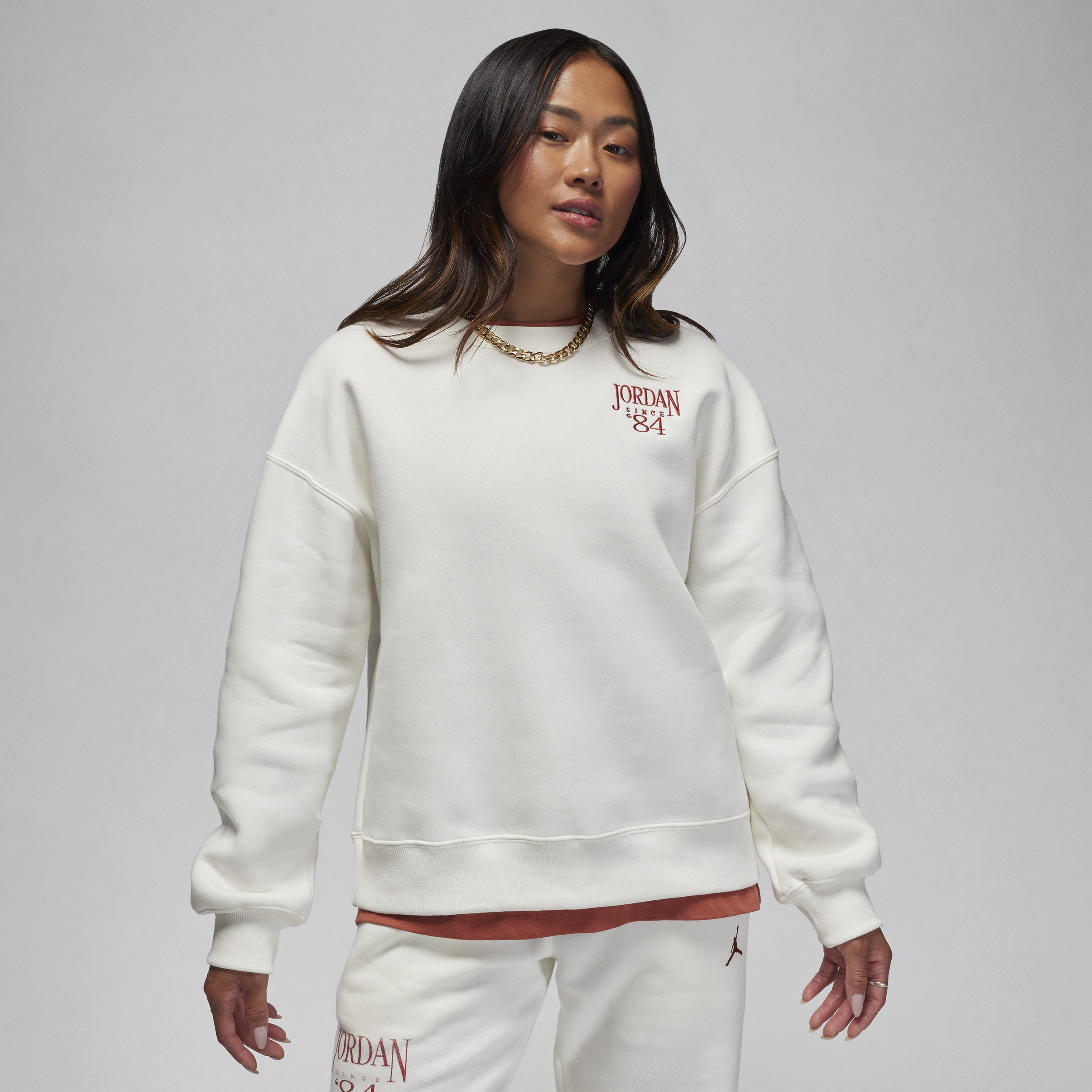 【ナイキ(NIKE)公式ストア】ジョーダン ブルックリン フリース ウィメンズ クルーネック スウェットシャツ FN5438-133 ホワイト 【ナイキ(NIKE)公式ストア】ジョーダン ブルックリン フリース ウィメンズ クルーネック スウェットシャツ FN5438-133 ホワイト