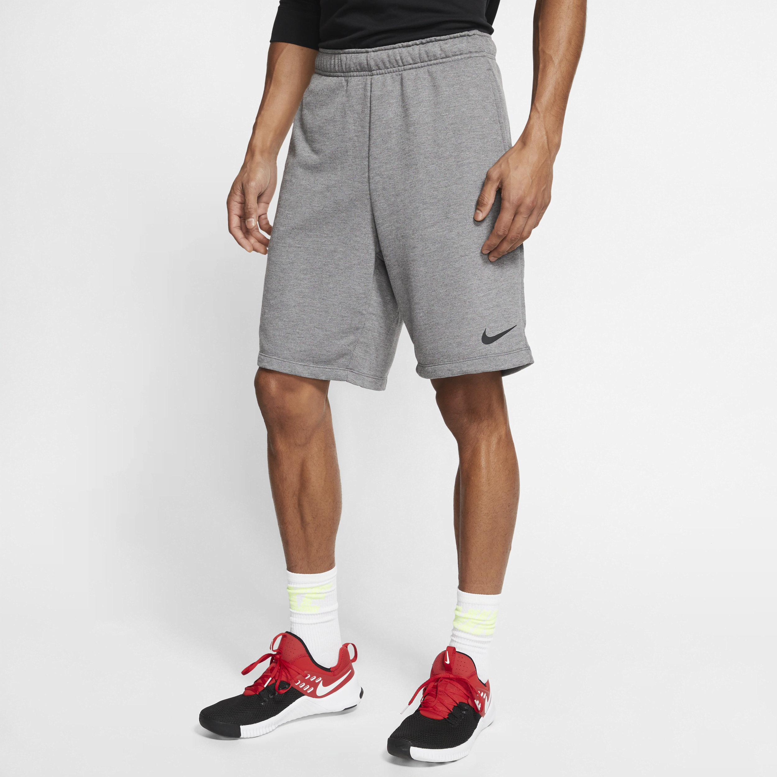 Nike Dri-FIT-fleecetræningsshorts til mænd - grå