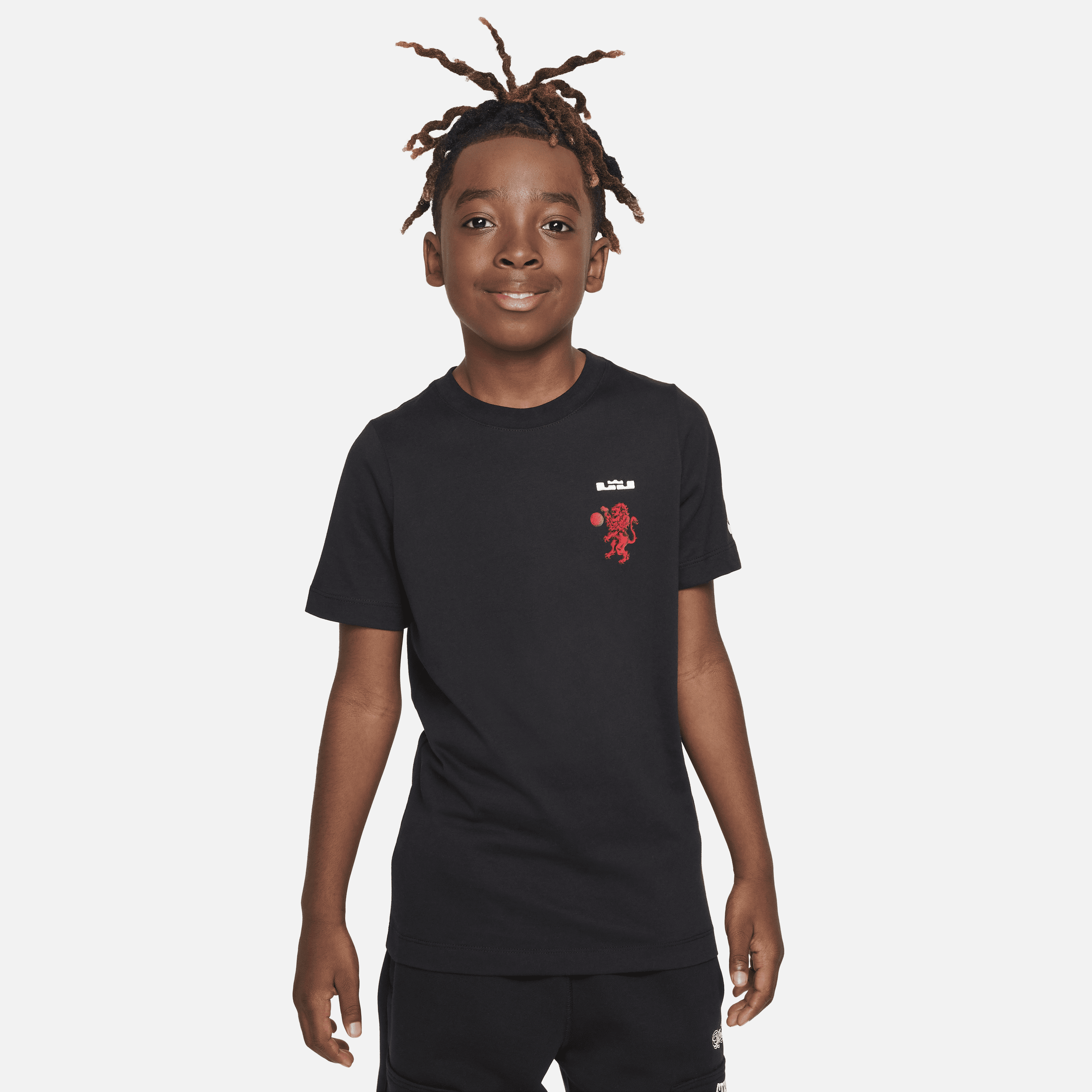 Nike LeBron-T-shirt til større børn - sort
