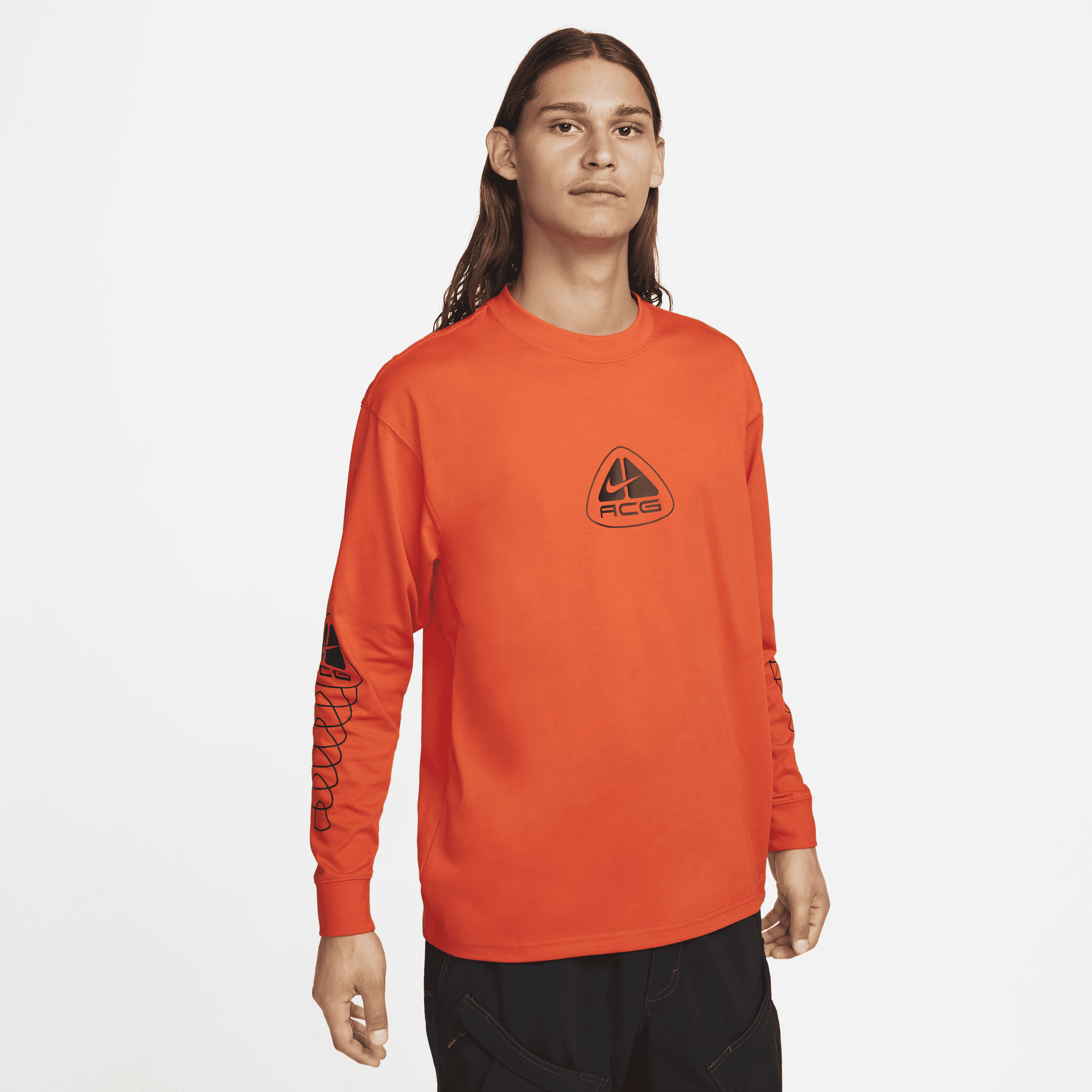 Langærmet Nike ACG-T-shirt til mænd - rød