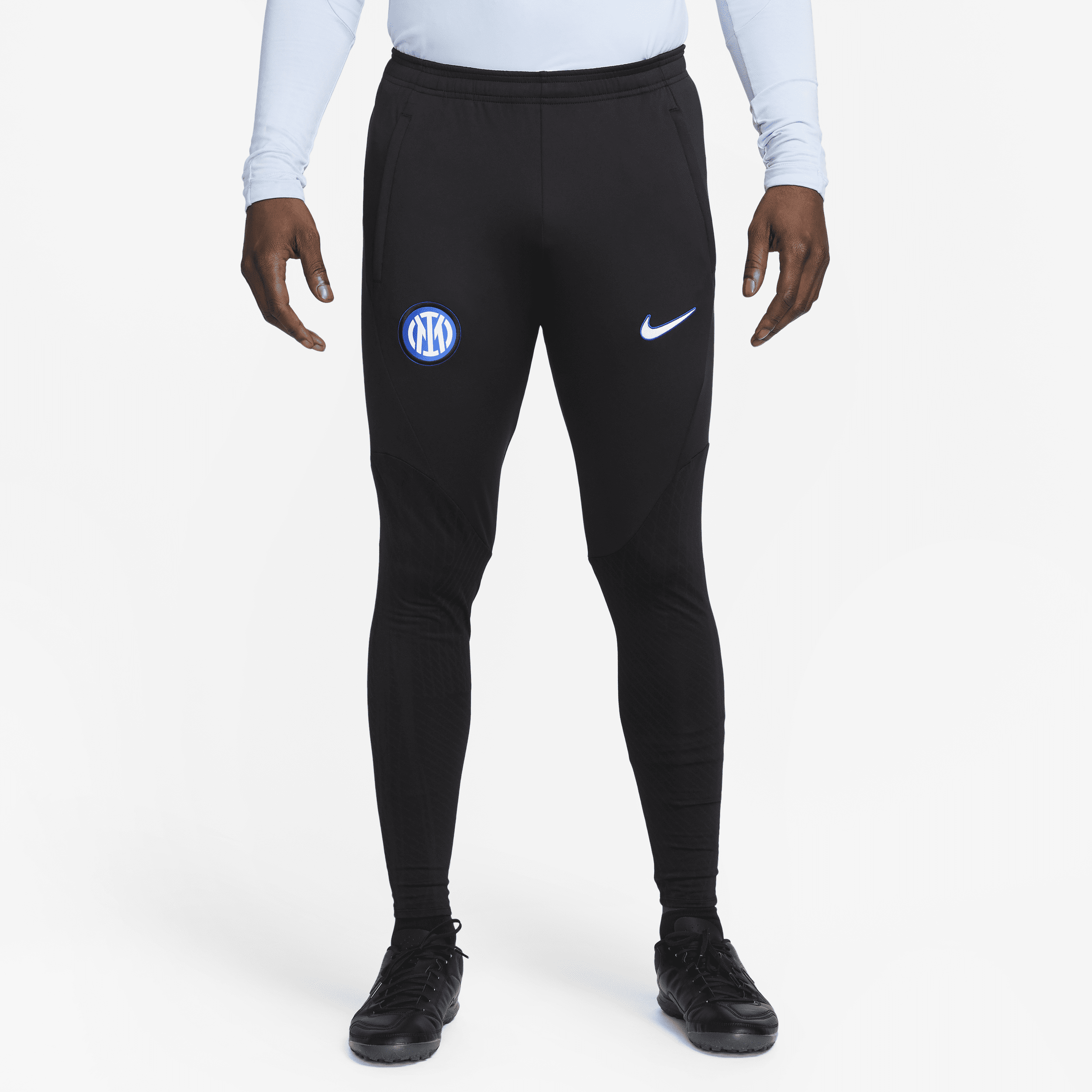 Pantaloni da calcio in maglia Nike Dri-FIT Inter Strike – Uomo - Nero
