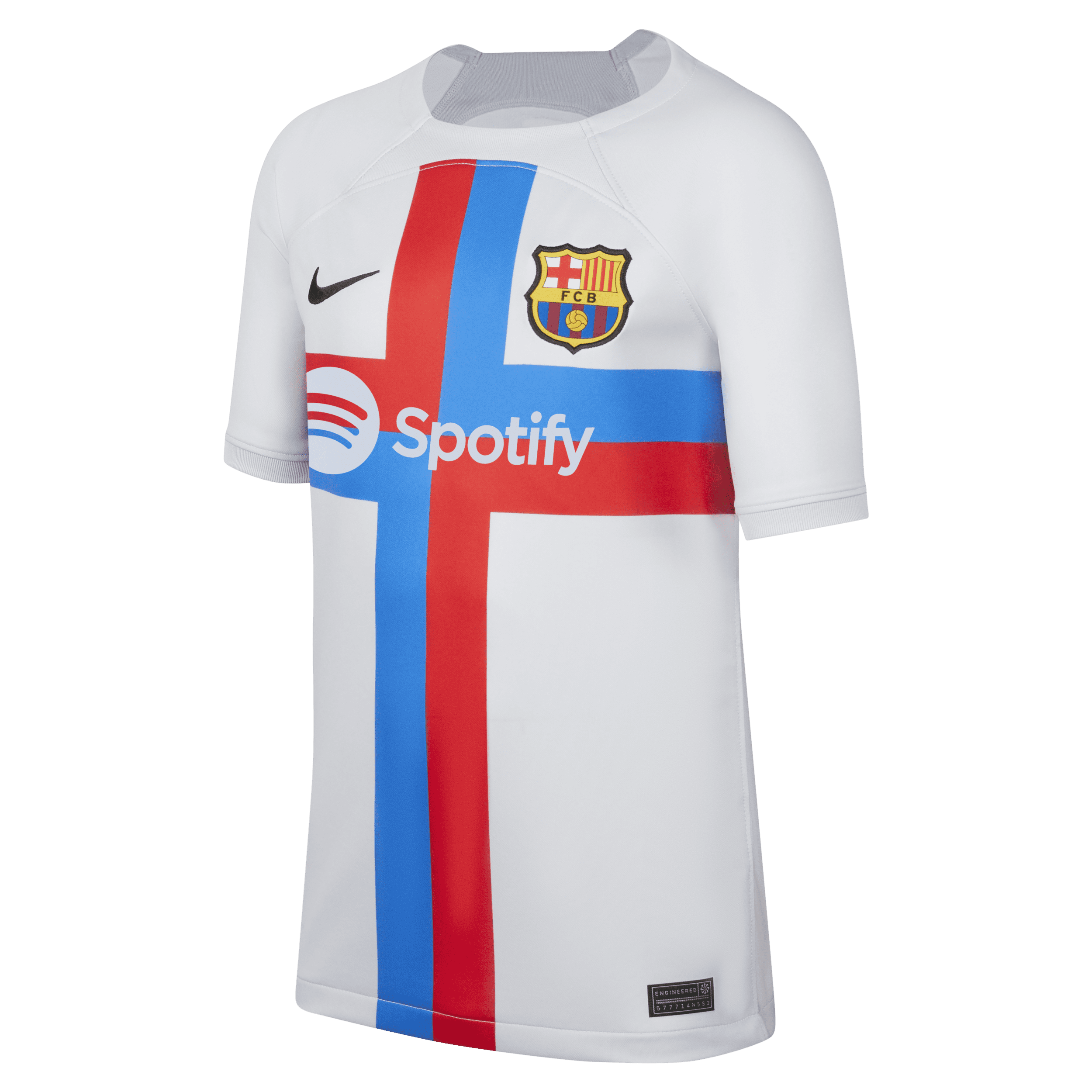 FC Barcelona 2022/23 Stadium Third Nike Dri-FIT-fodboldtrøje til større børn - grå