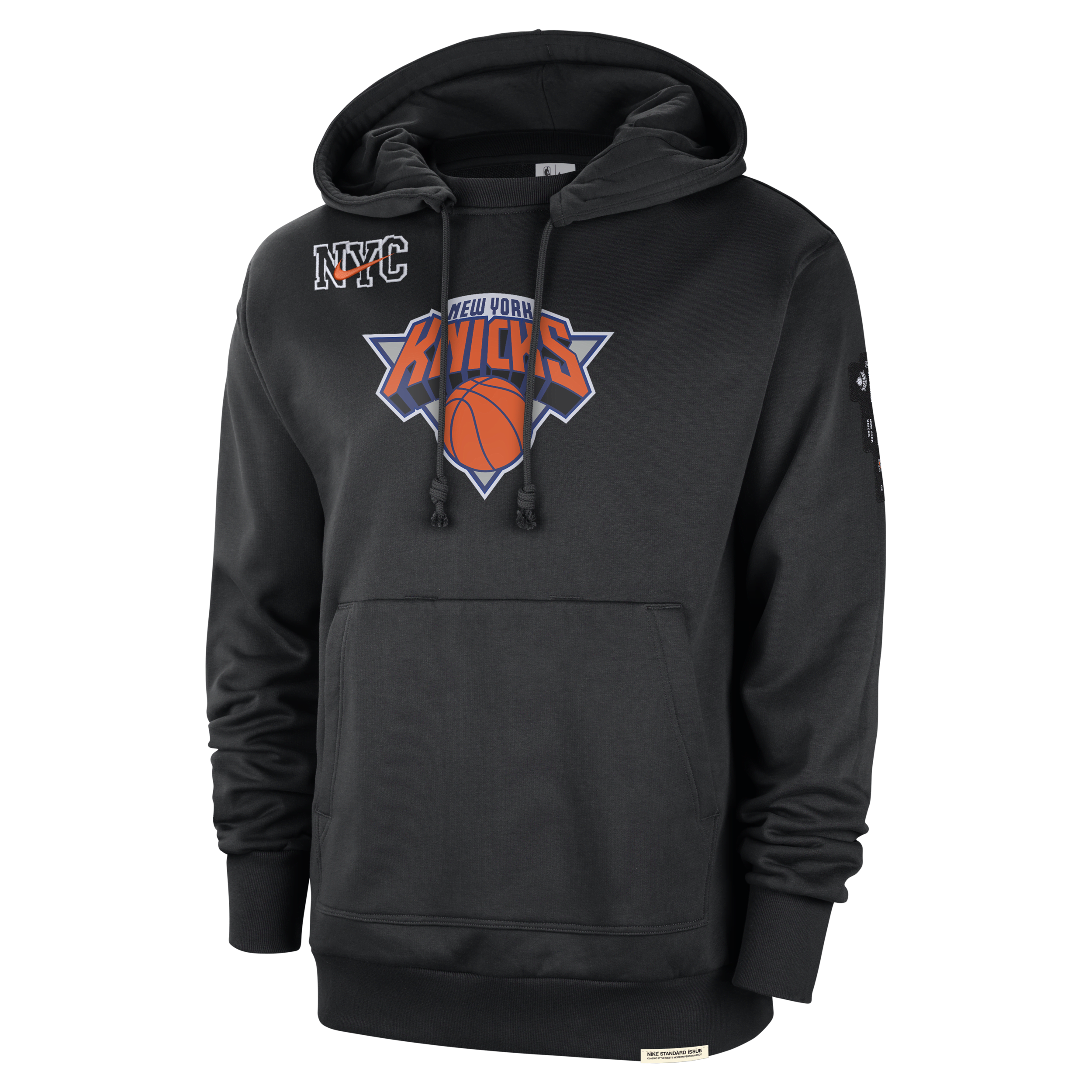 New York Knicks Standard Issue 2023/24 City Edition Nike NBA Courtside hoodie voor heren - Zwart