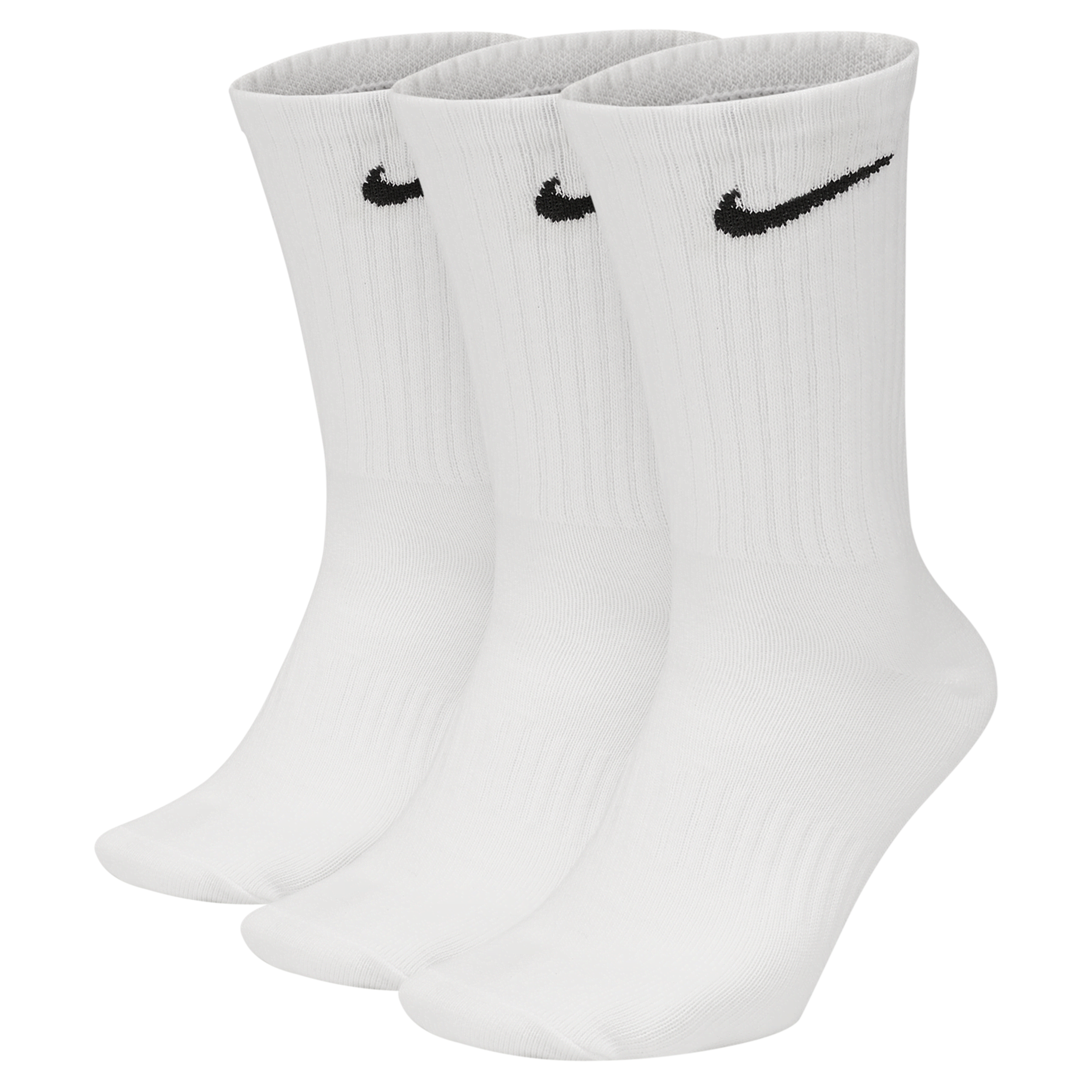 Nike Everyday Lightweight Calcetines largos de entrenamiento (3 pares) - Blanco