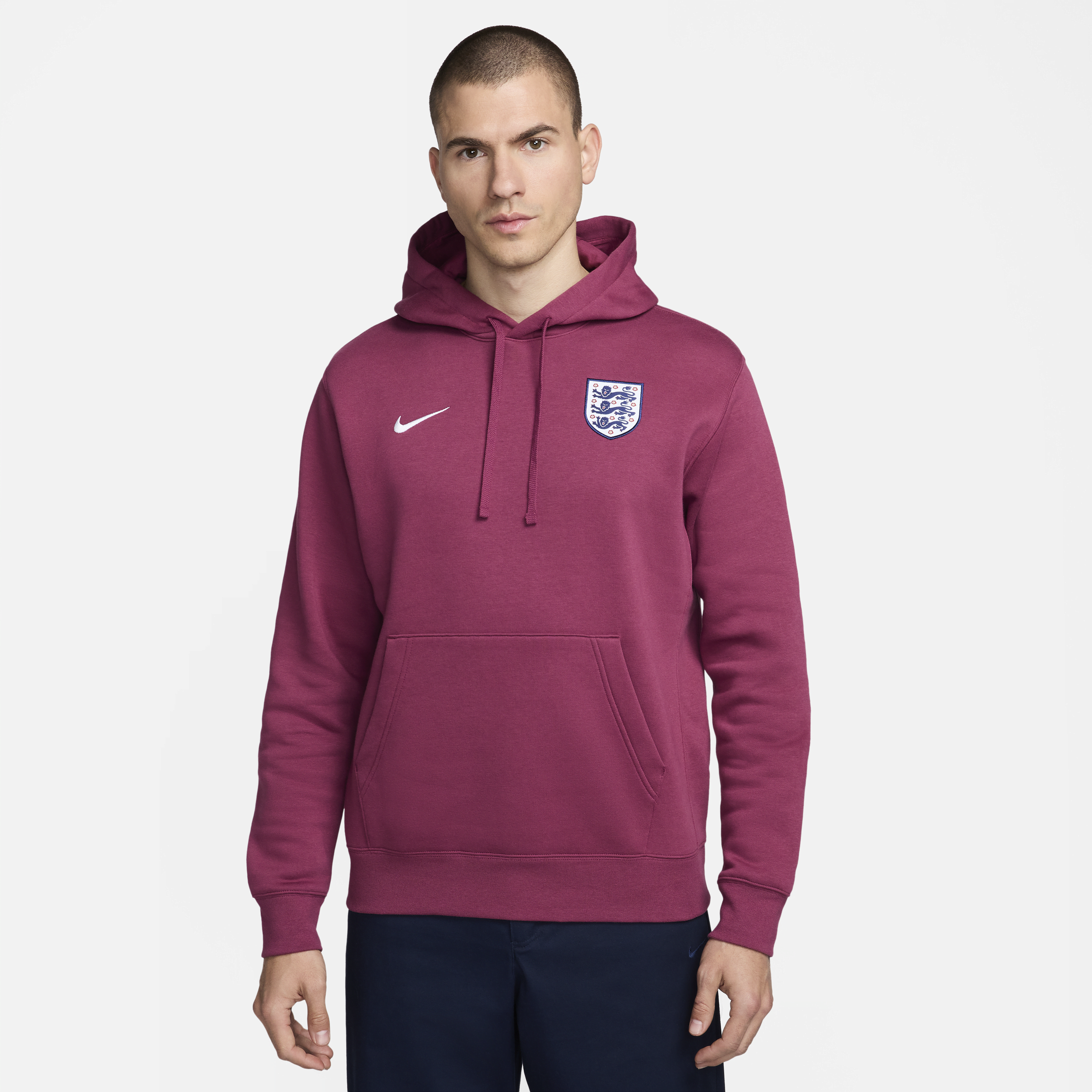 Engeland Club Nike voetbalhoodie voor heren - Rood