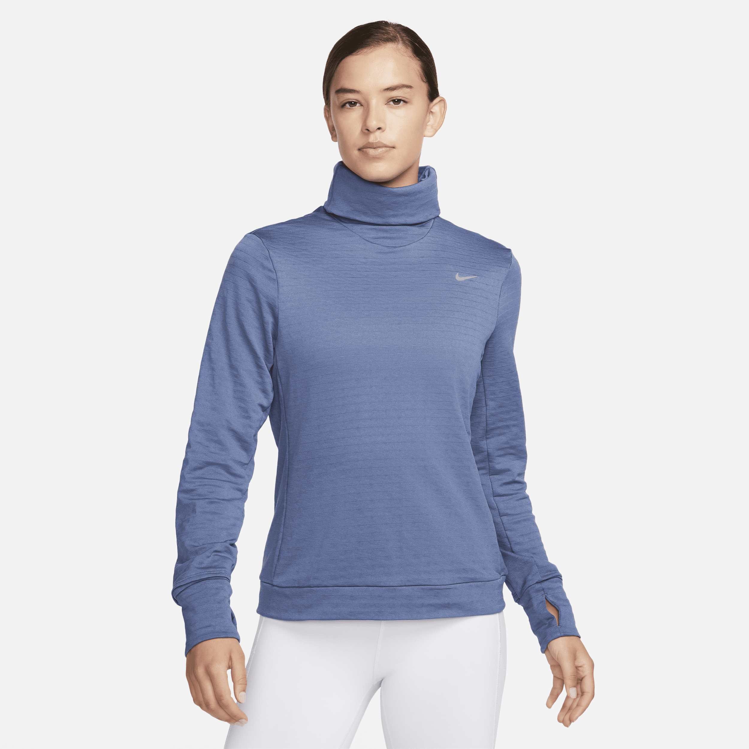 Nike Therma-FIT Swift Element-løbetrøje med rullekrave til kvinder - blå