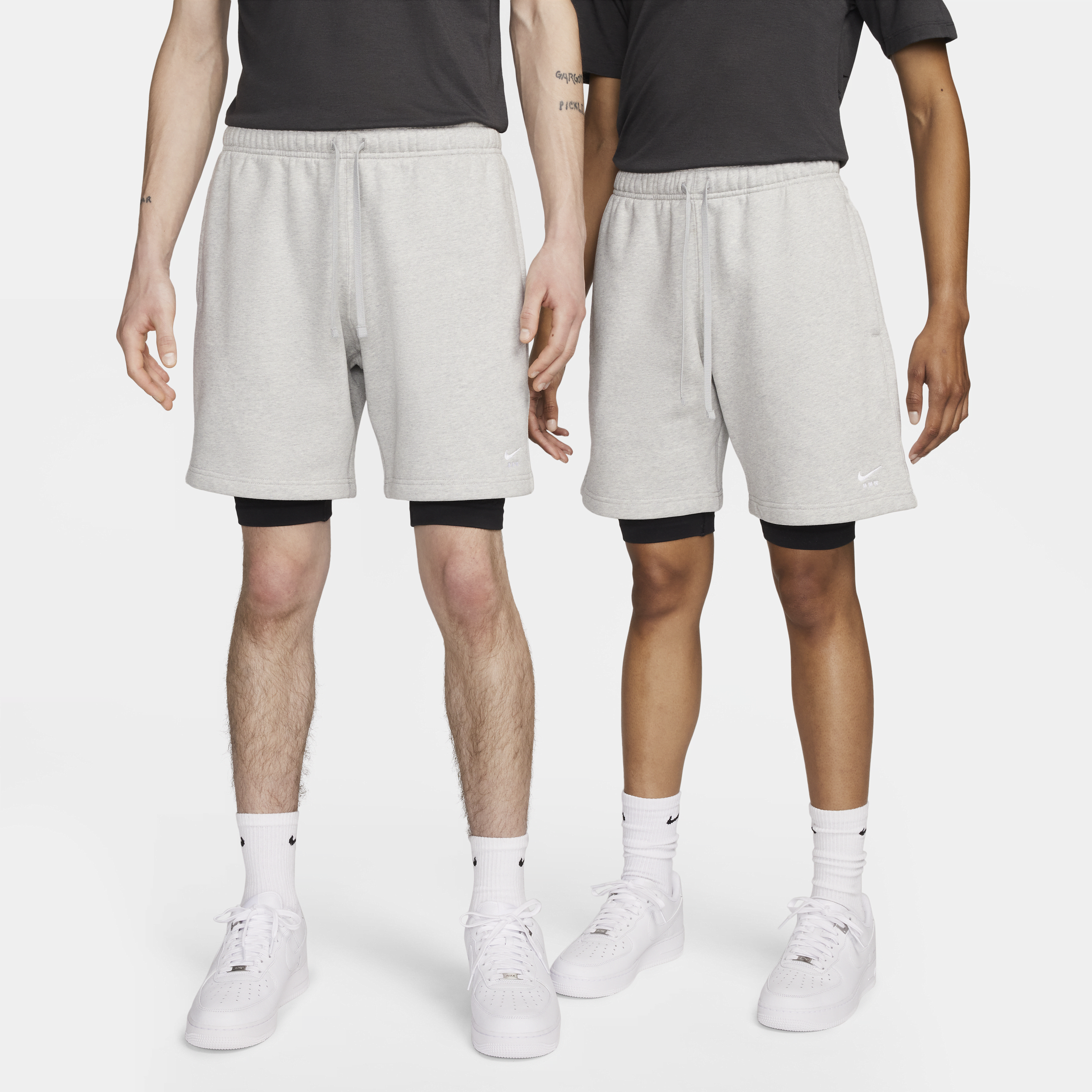 Nike x MMW-3-i-1-shorts til mænd - grå