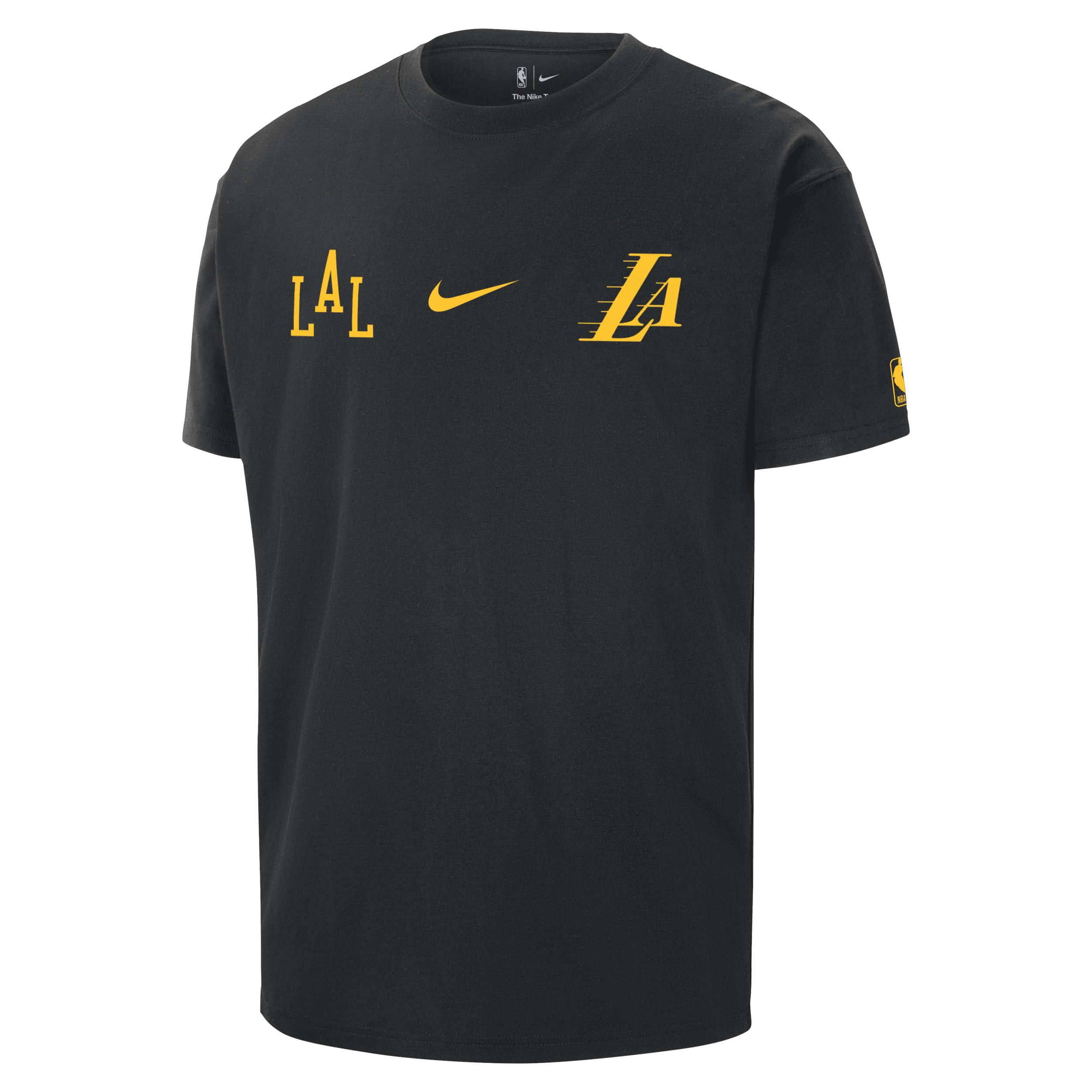 Los Angeles Lakers Courtside 2023/24 City Edition – Nike NBA Courtside Max90-T-Shirt til mænd - sort
