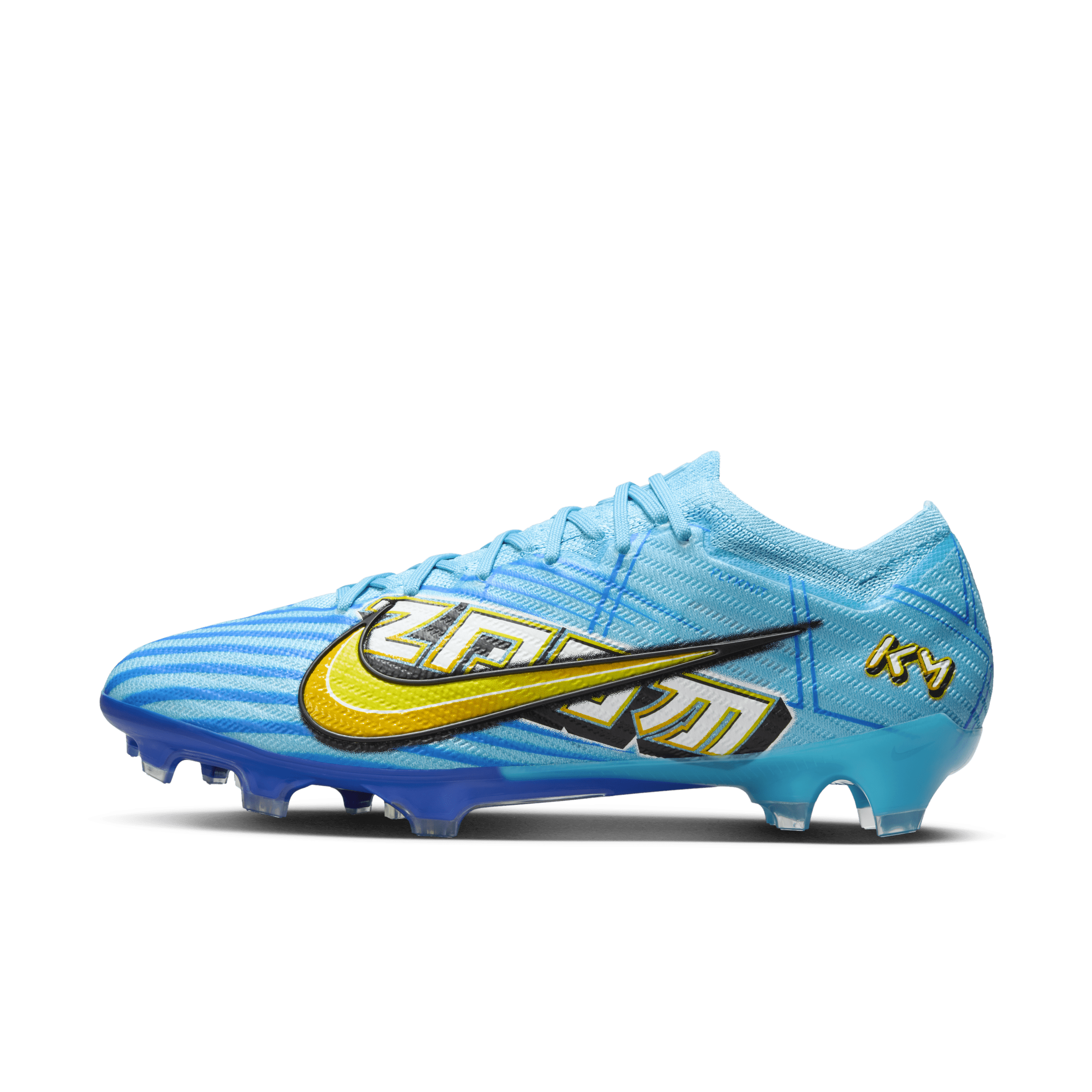 Nike Zoom Mercurial Vapor 15 Elite KM FG-fodboldstøvler (low-top) til græs - blå