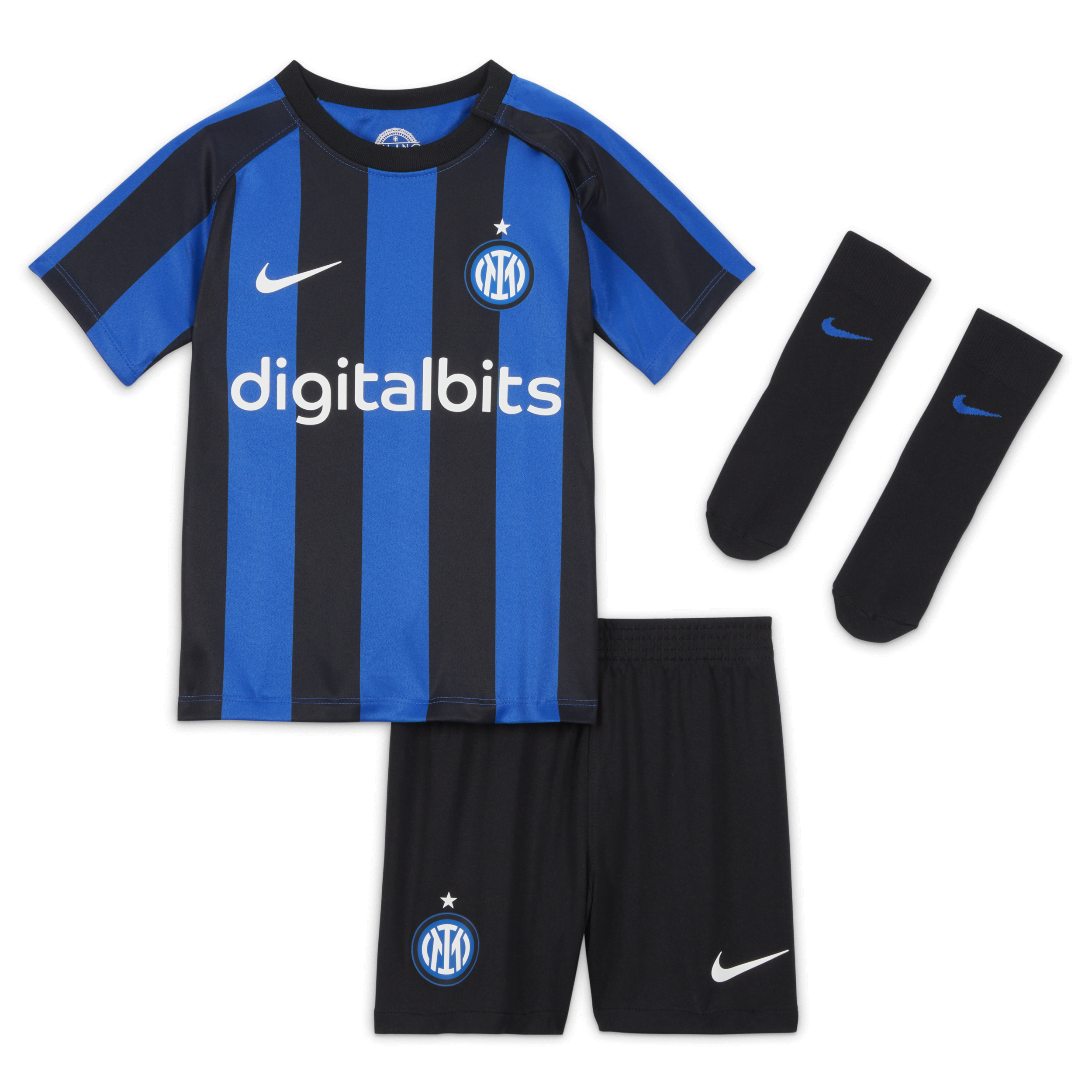 Inter Milan 2022/23 Thuis Nike voetbaltenue voor baby's/peuters - Blauw