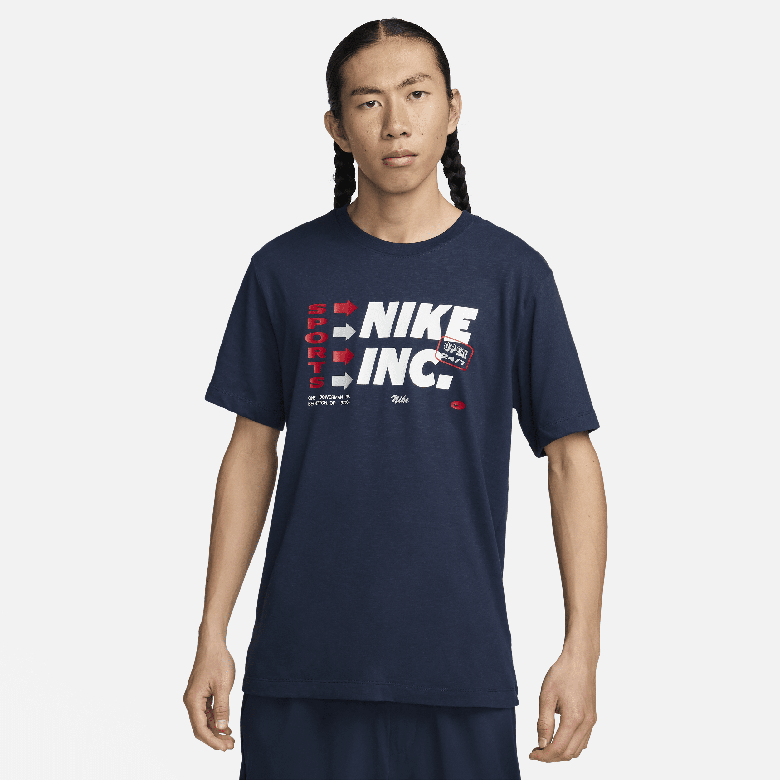 Nike fitnessshirt met Dri-FIT voor heren - Blauw