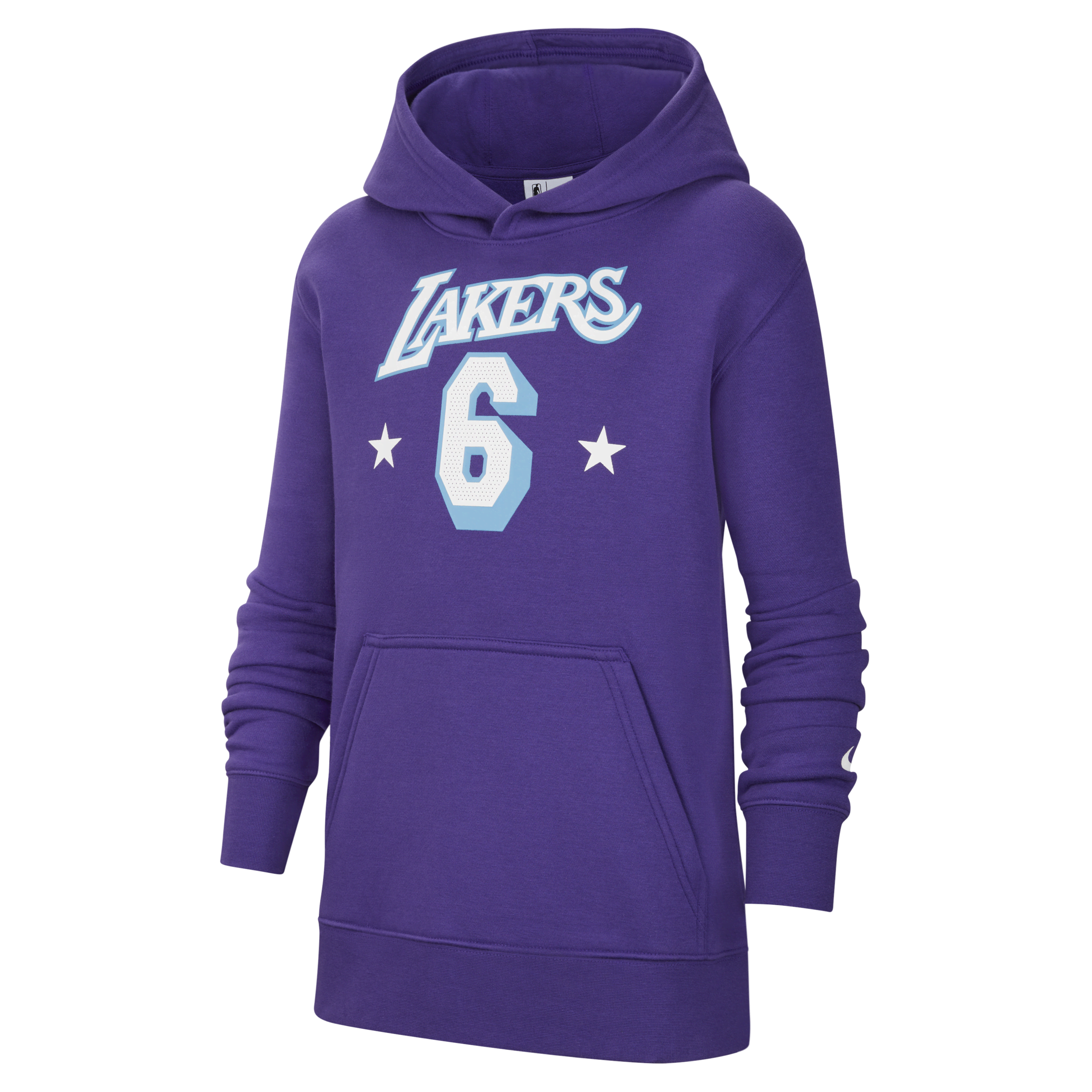 Felpa pullover in fleece con cappuccio Los Angeles Lakers Nike NBA - Ragazzi - Viola