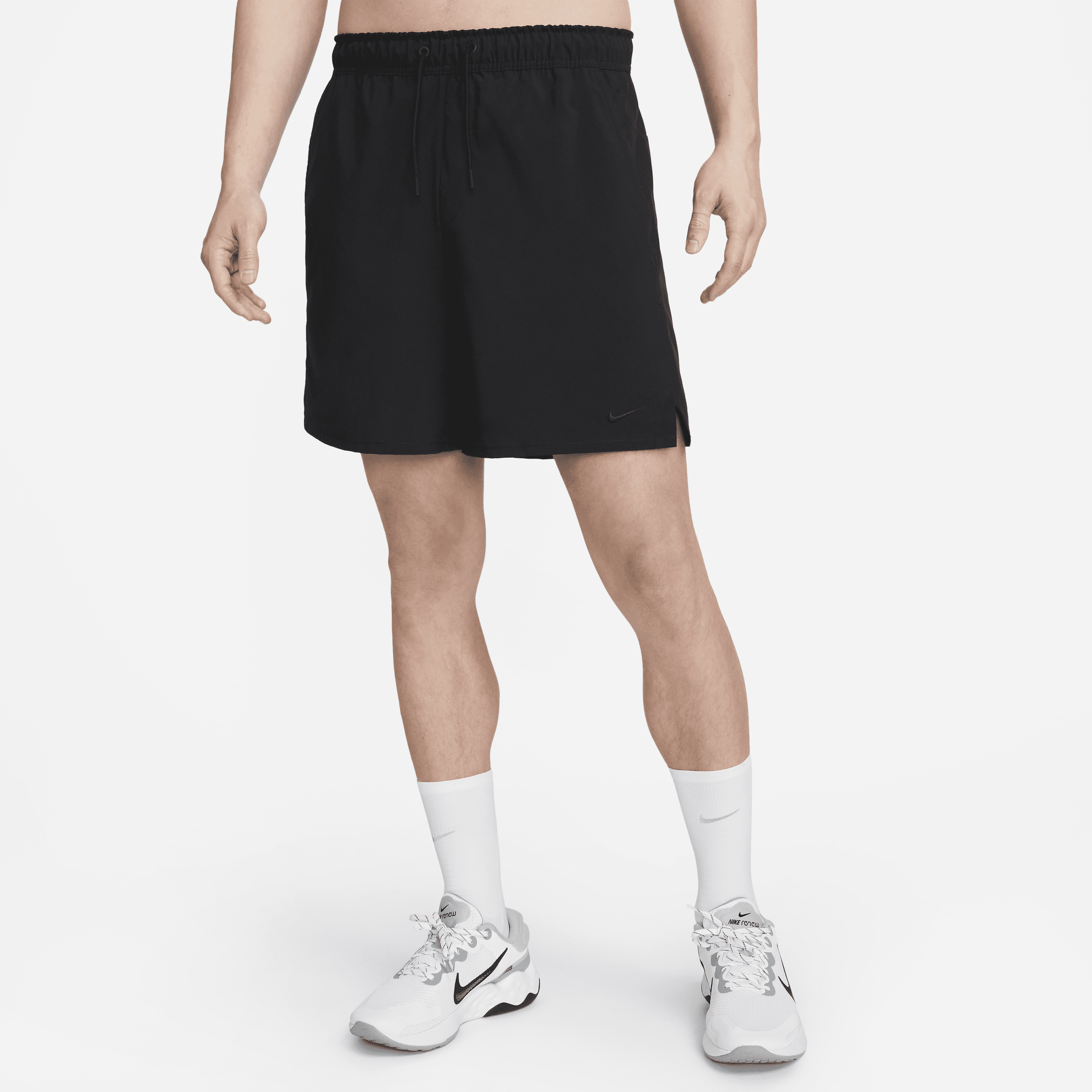 Alsidige Nike Unlimited-Dri-FIT-shorts (18 cm) uden for til mænd - sort