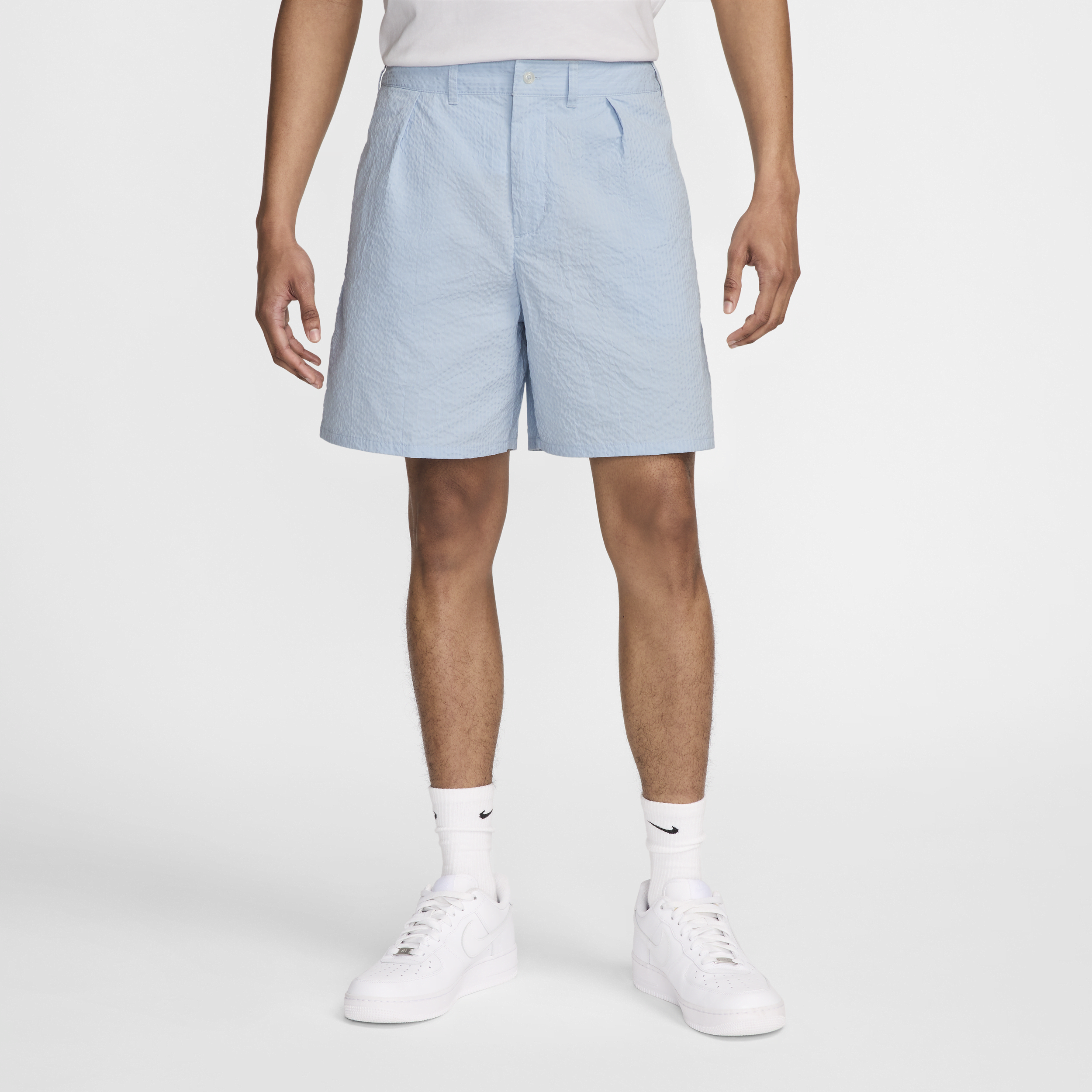 Shorts in tessuto seersucker Nike Life – Uomo - Blu