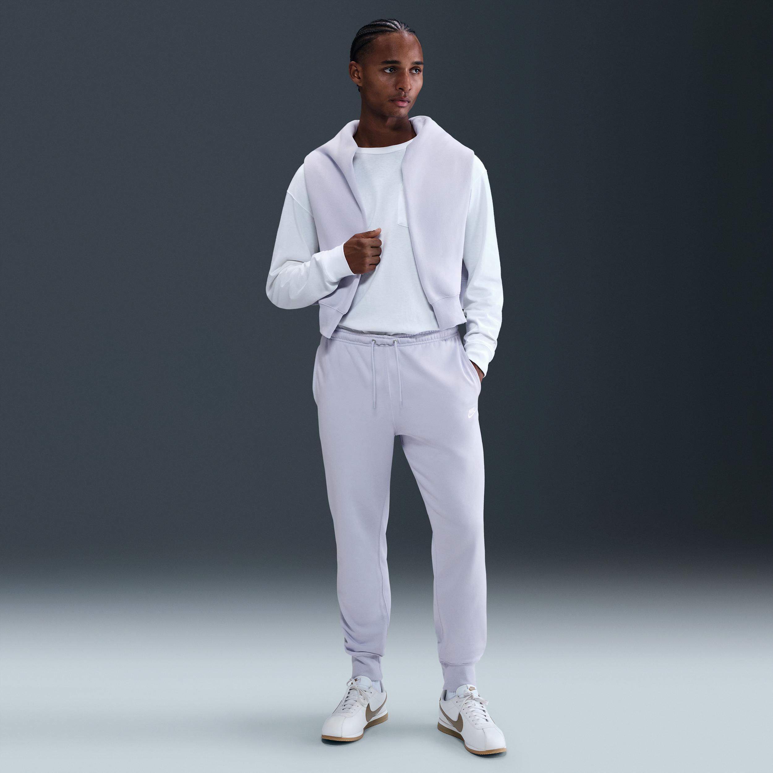 Pantaloni jogger in French Terry Nike Club – Uomo - Grigio