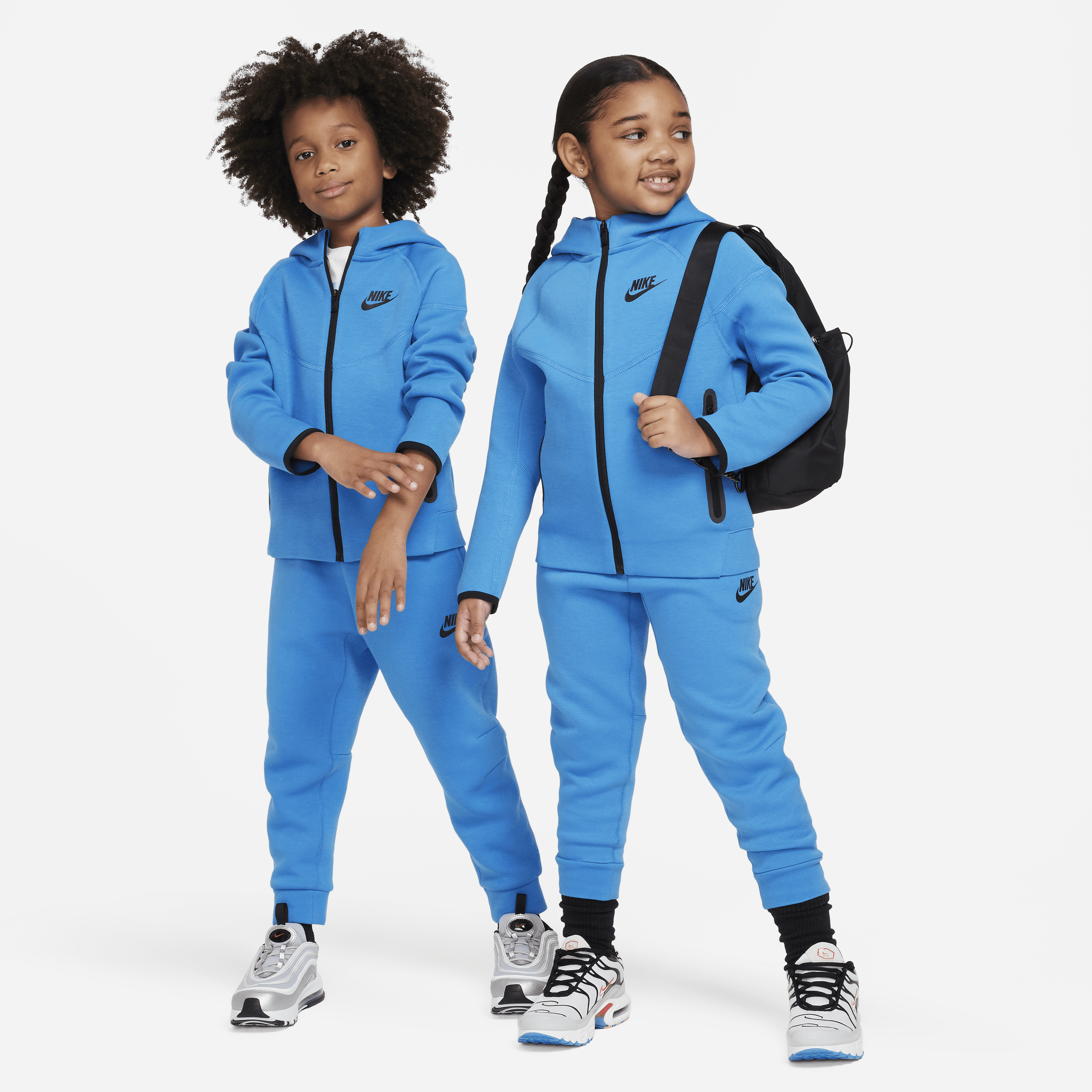 Completo in 2 pezzi con cappuccio Nike Sportswear Tech Fleece Full-Zip Set – Bambini - Blu