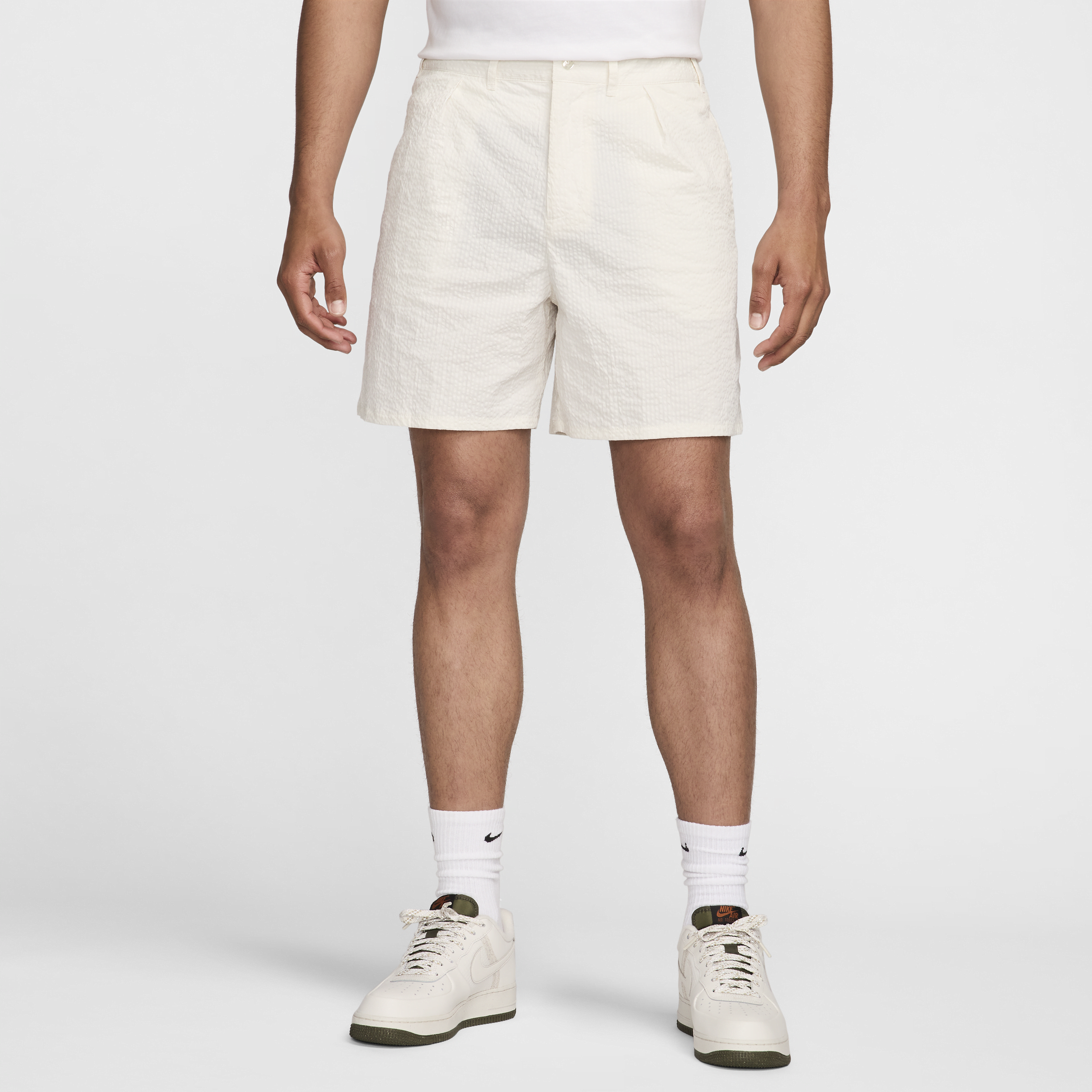 Shorts in tessuto seersucker Nike Life – Uomo - Grigio