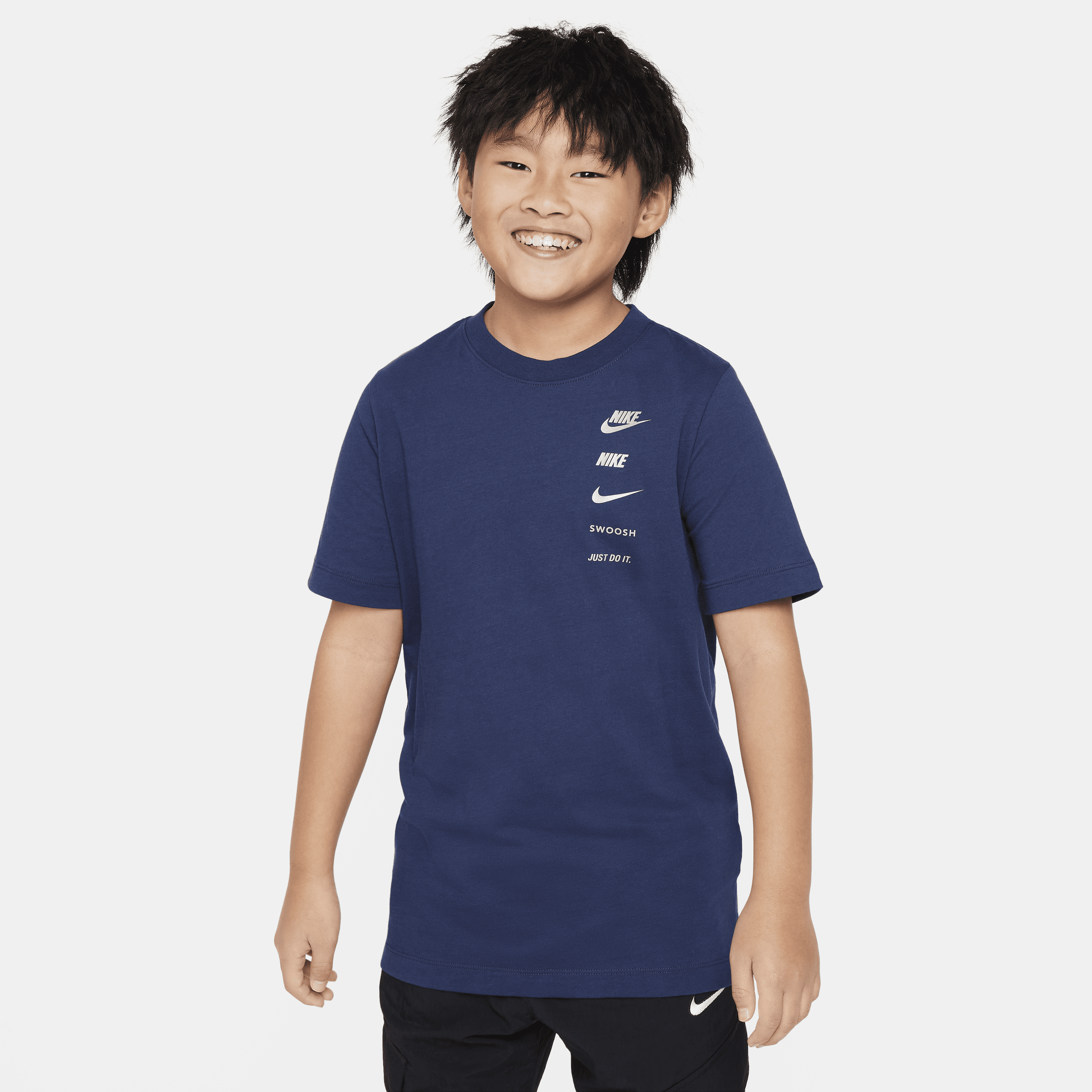 Grafisk Nike Sportswear-T-shirt til større børn (drenge) - blå