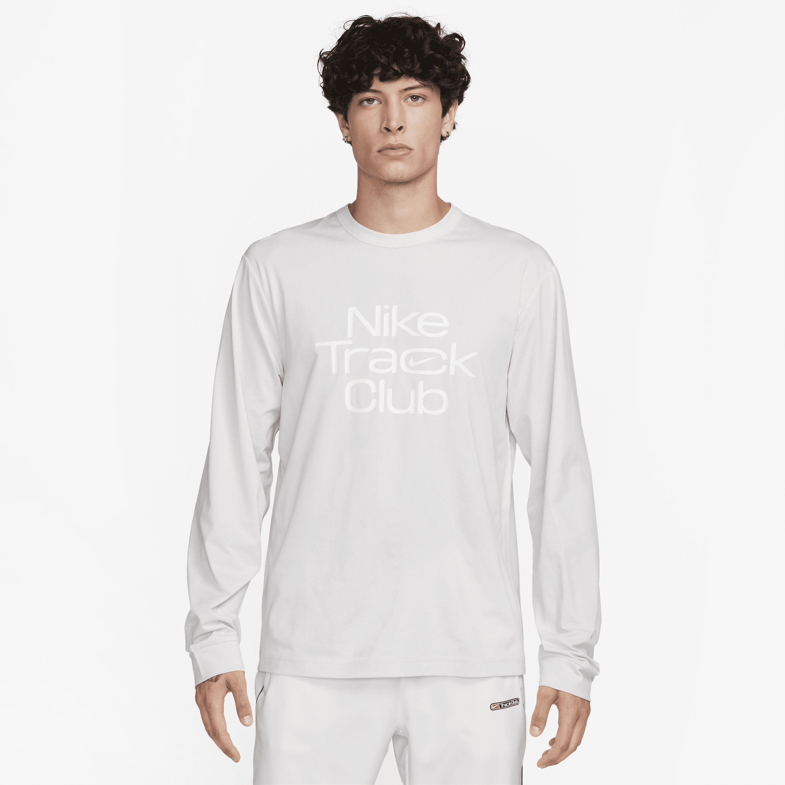 Nike Track Club Camiseta de running de manga larga Dri-FIT Hyverse - Hombre - Gris