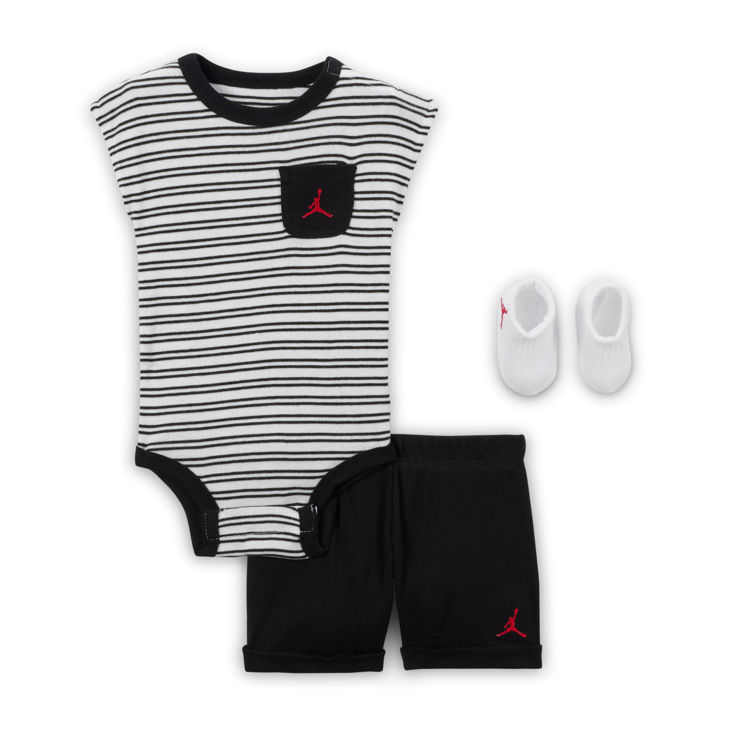 【ナイキ(NIKE)公式ストア】ジョーダン エッセンシャル ベビー ストライプ スリーピース セット II6551-010 ブラック 【ナイキ(NIKE)公式ストア】ジョーダン エッセンシャル ベビー ストライプ スリーピース セット II6551-010 ブラック