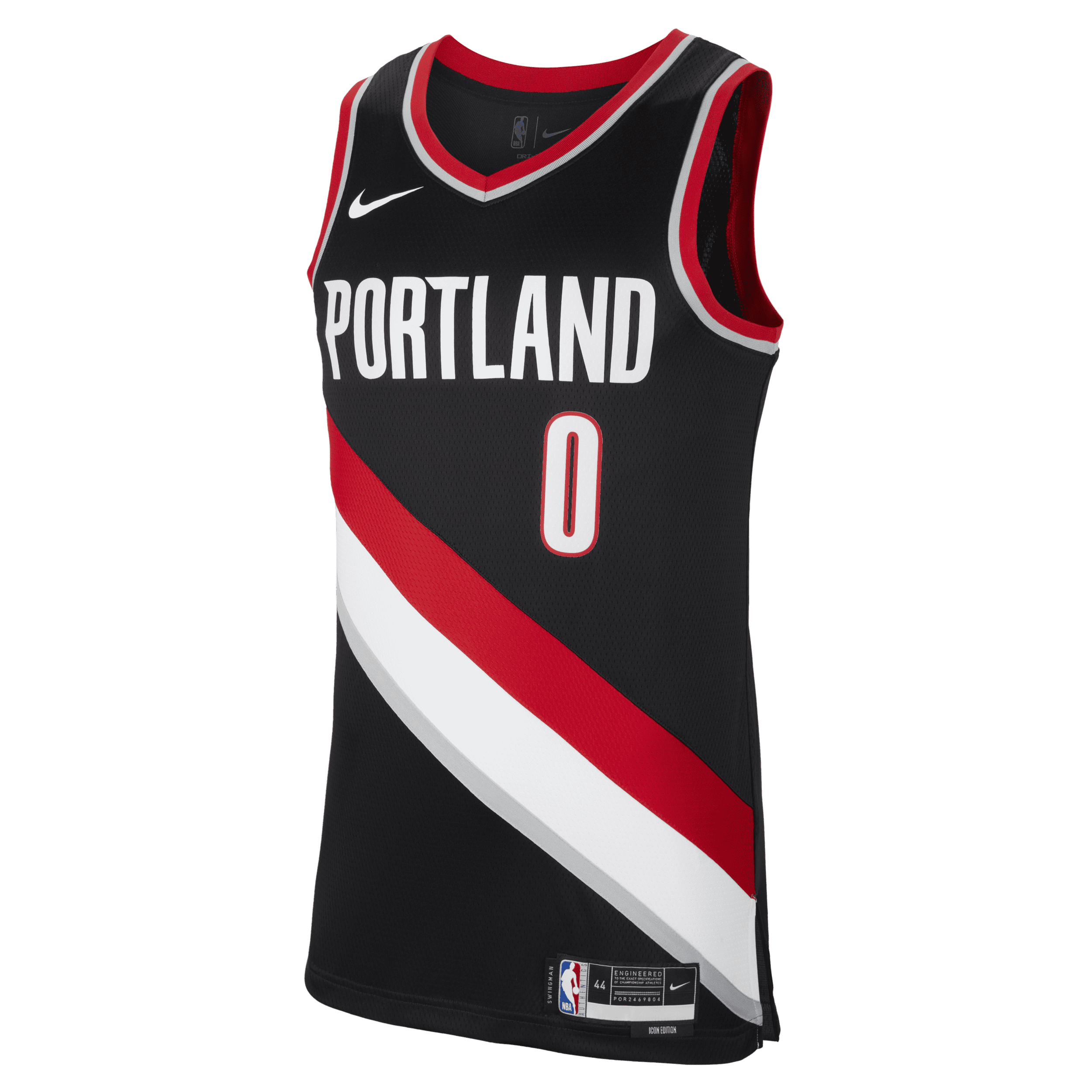 Portland Trail Blazers Icon Edition 2022/23 Nike Dri-FIT Swingman NBA-jersey voor heren - Zwart
